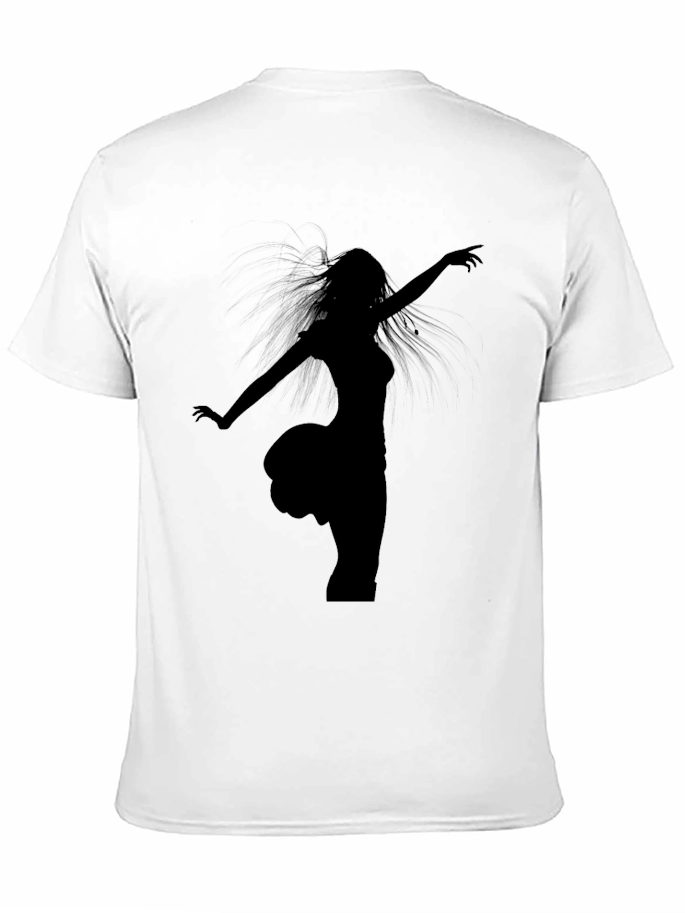 Black T-Shirt with Dancer Silhouette
