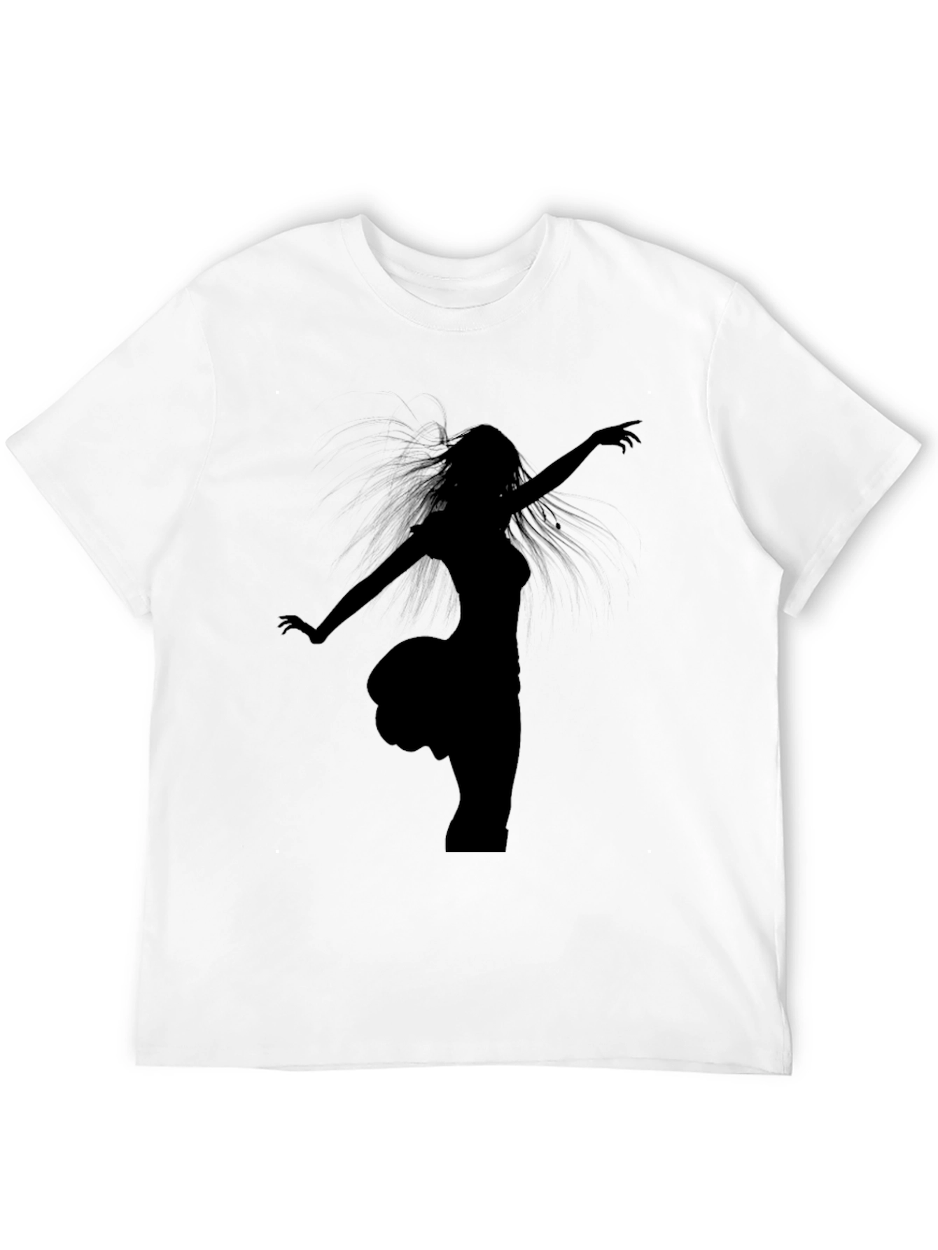 Black T-Shirt with Dancer Silhouette