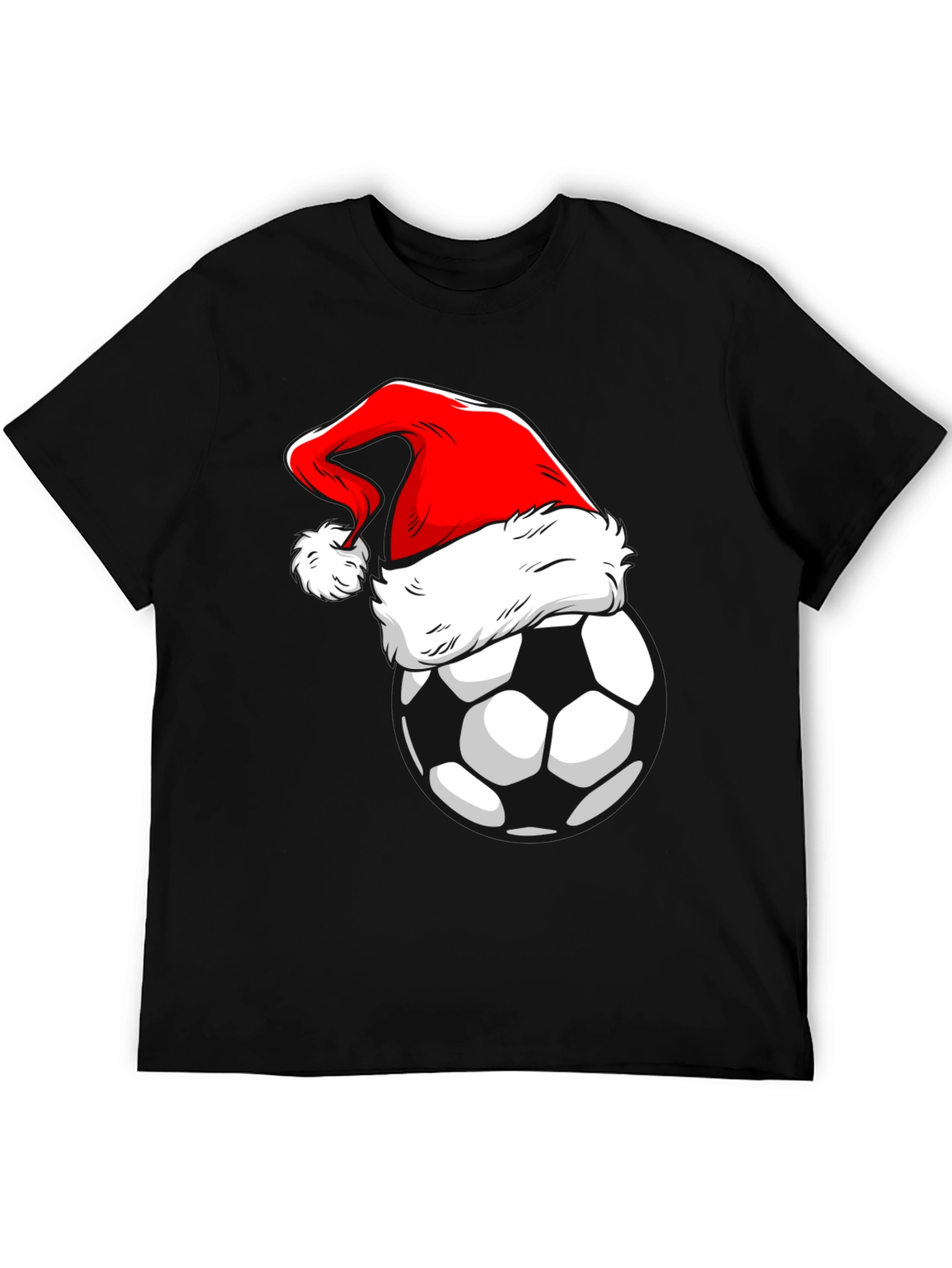 Festive Soccer Santa T-Shirt - Holiday Cheer