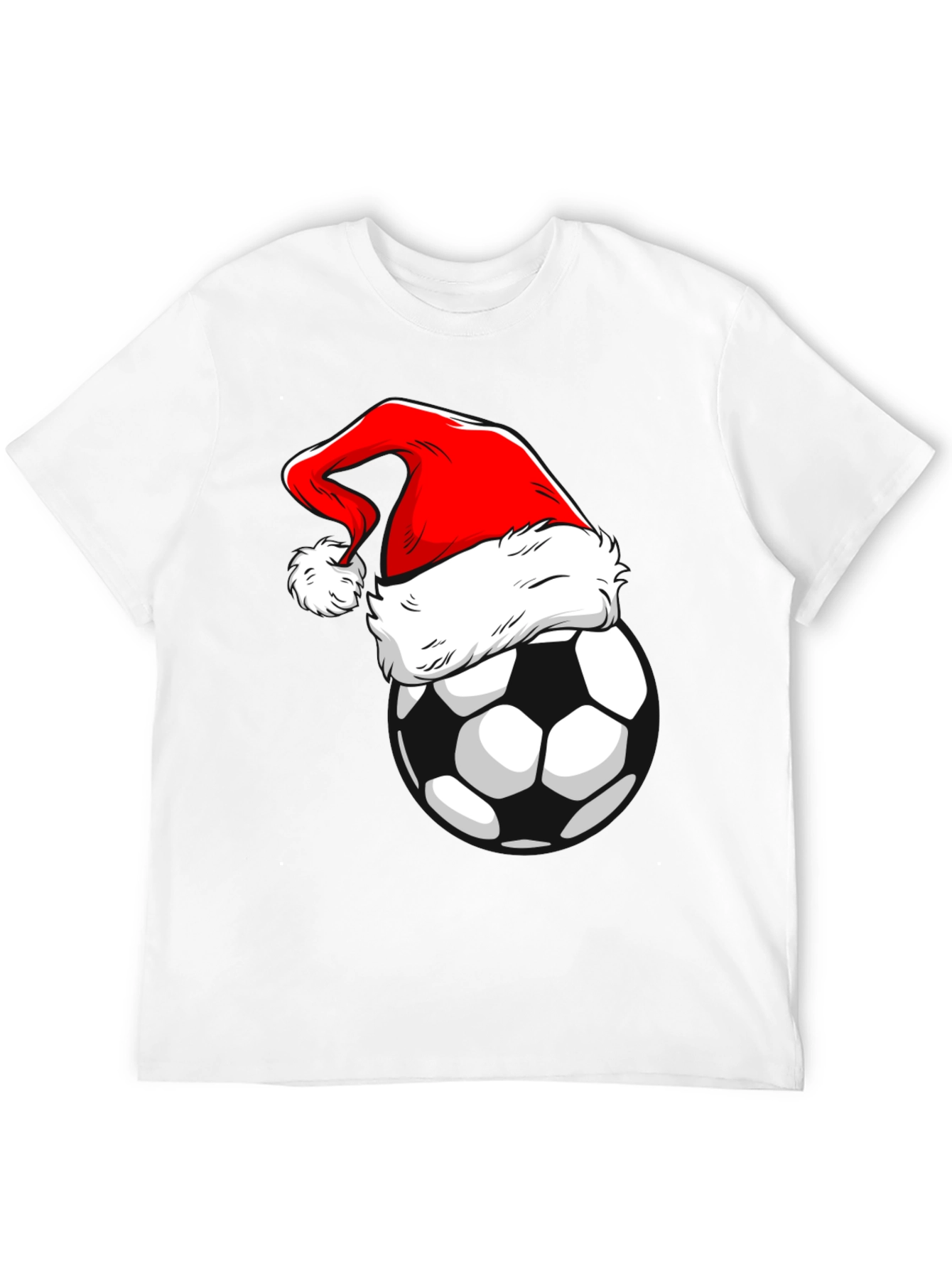 Festive Soccer Santa T-Shirt - Holiday Cheer