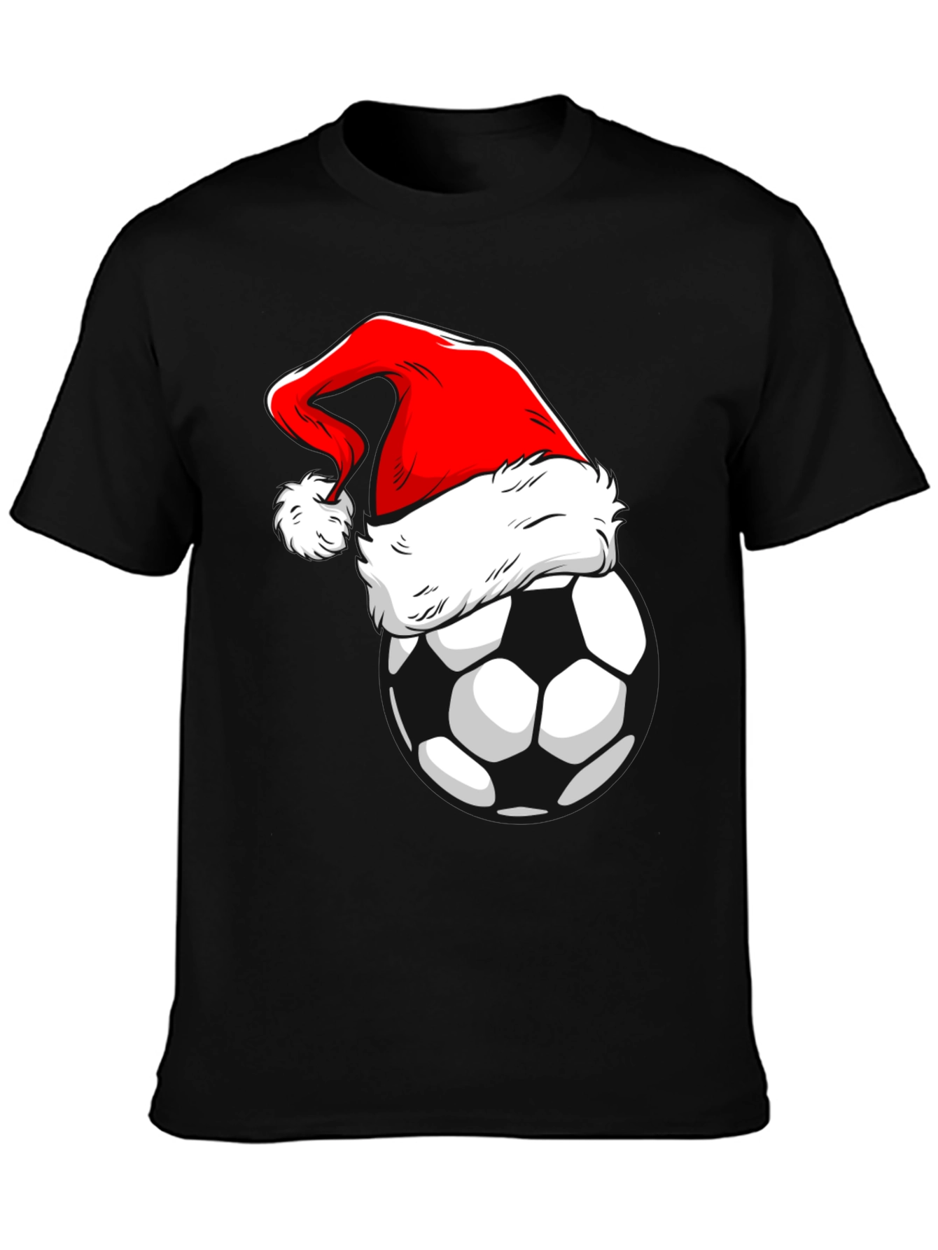 Festive Soccer Santa T-Shirt - Holiday Cheer