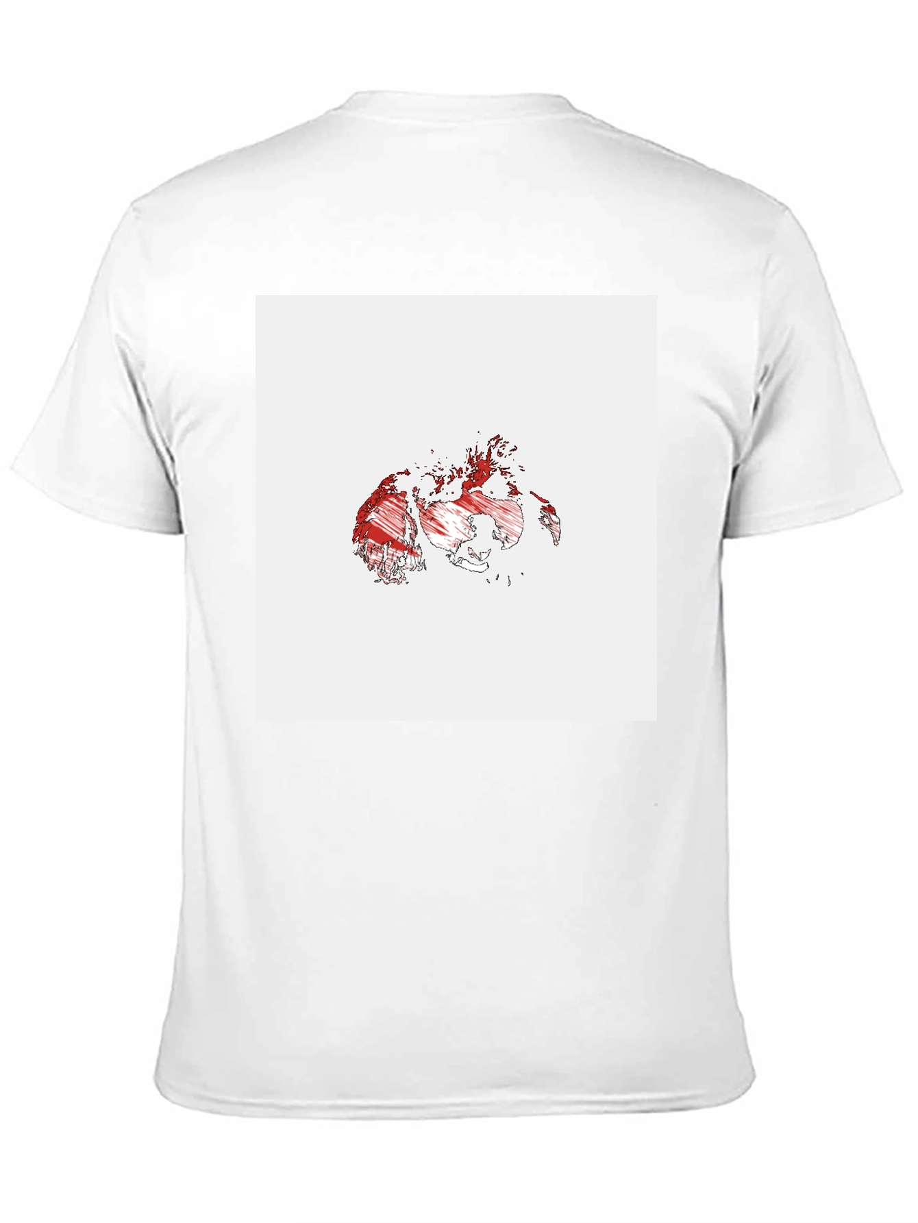Abstract Map Graphic Tee - Black Cotton Casual