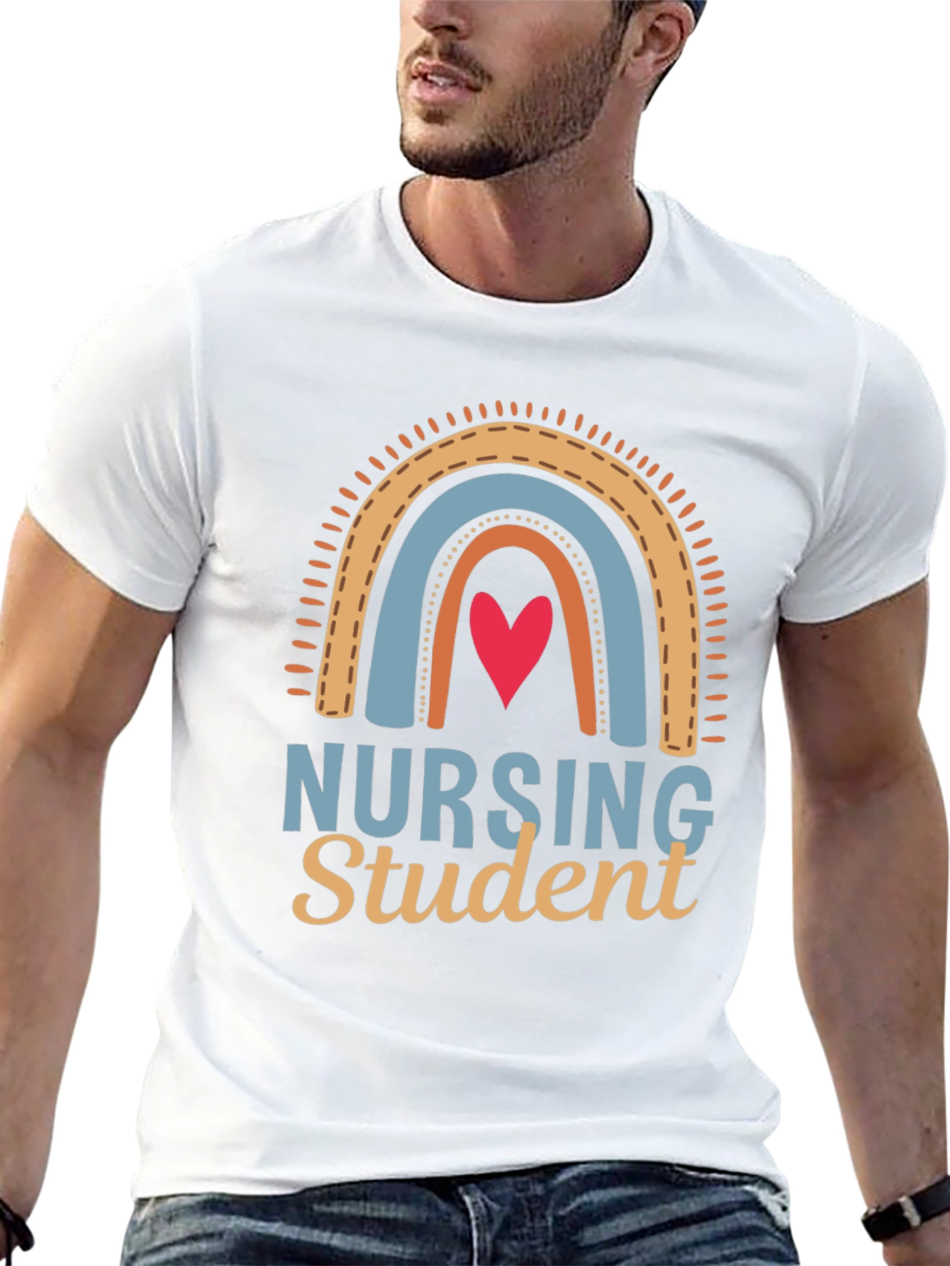 Nursing Student Rainbow Graphic Tee
