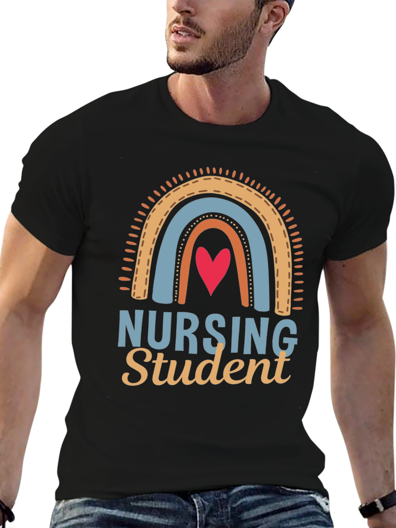 Nursing Student Rainbow Graphic Tee