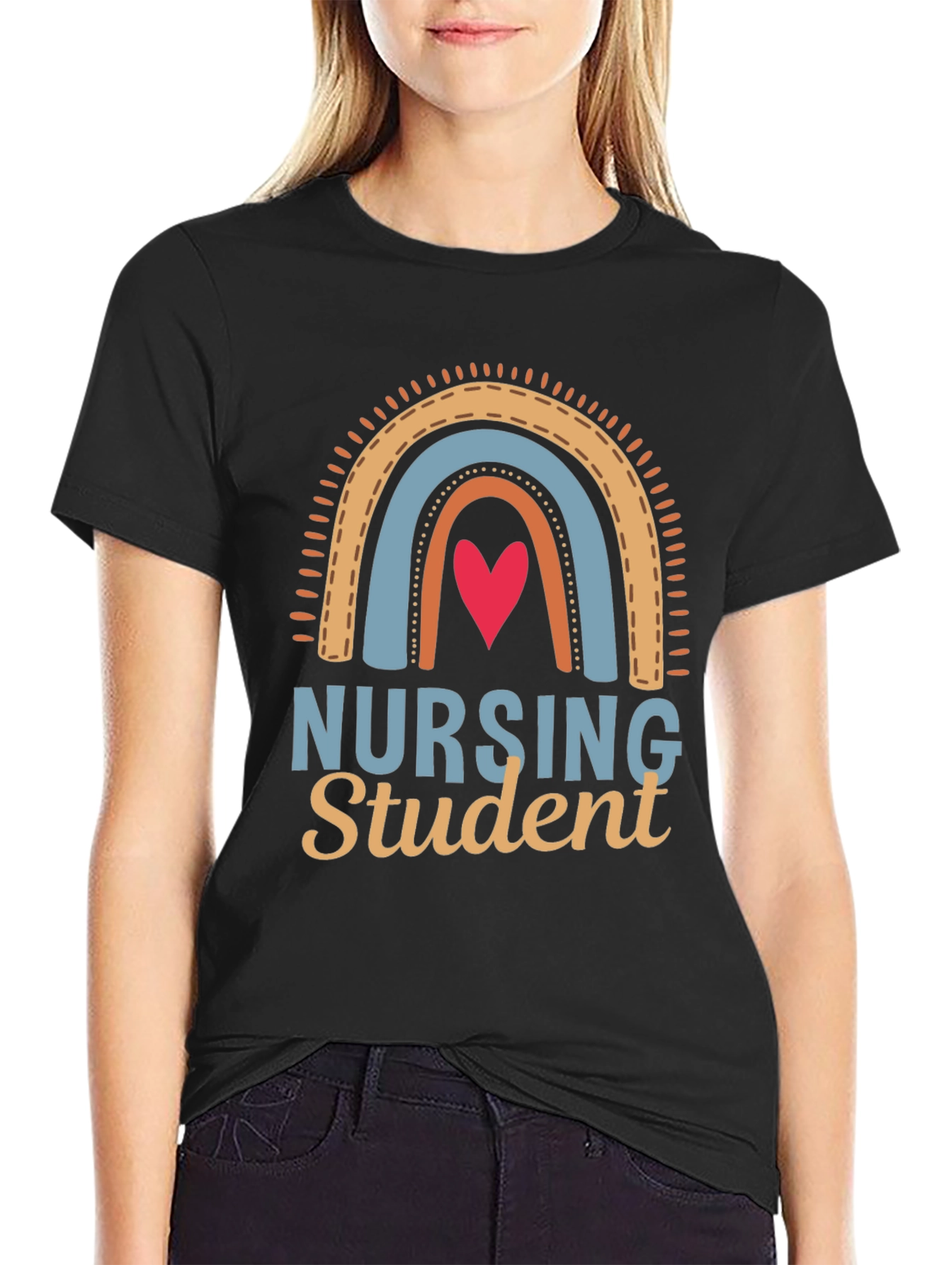 Nursing Student Rainbow Graphic Tee