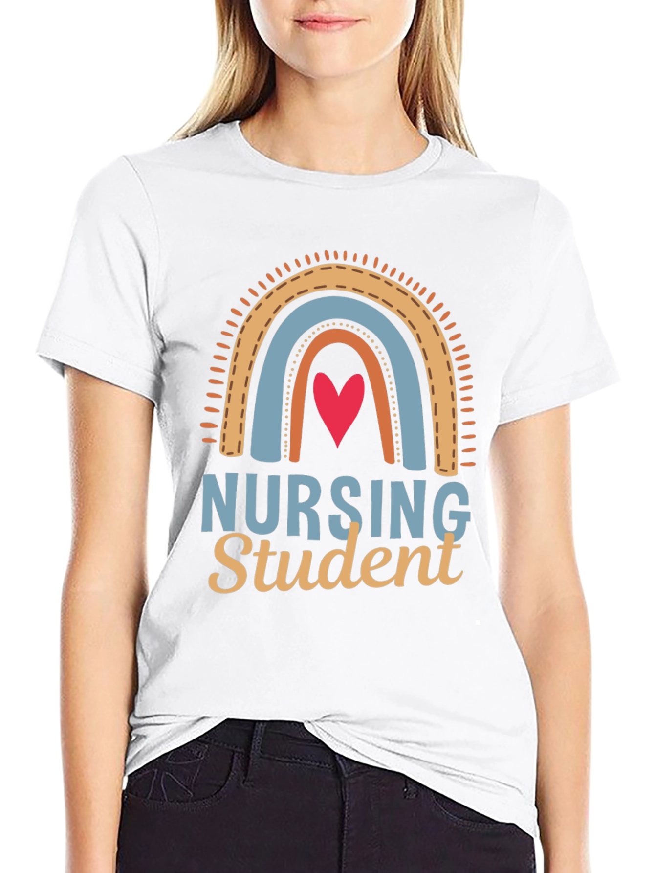 Nursing Student Rainbow Graphic Tee
