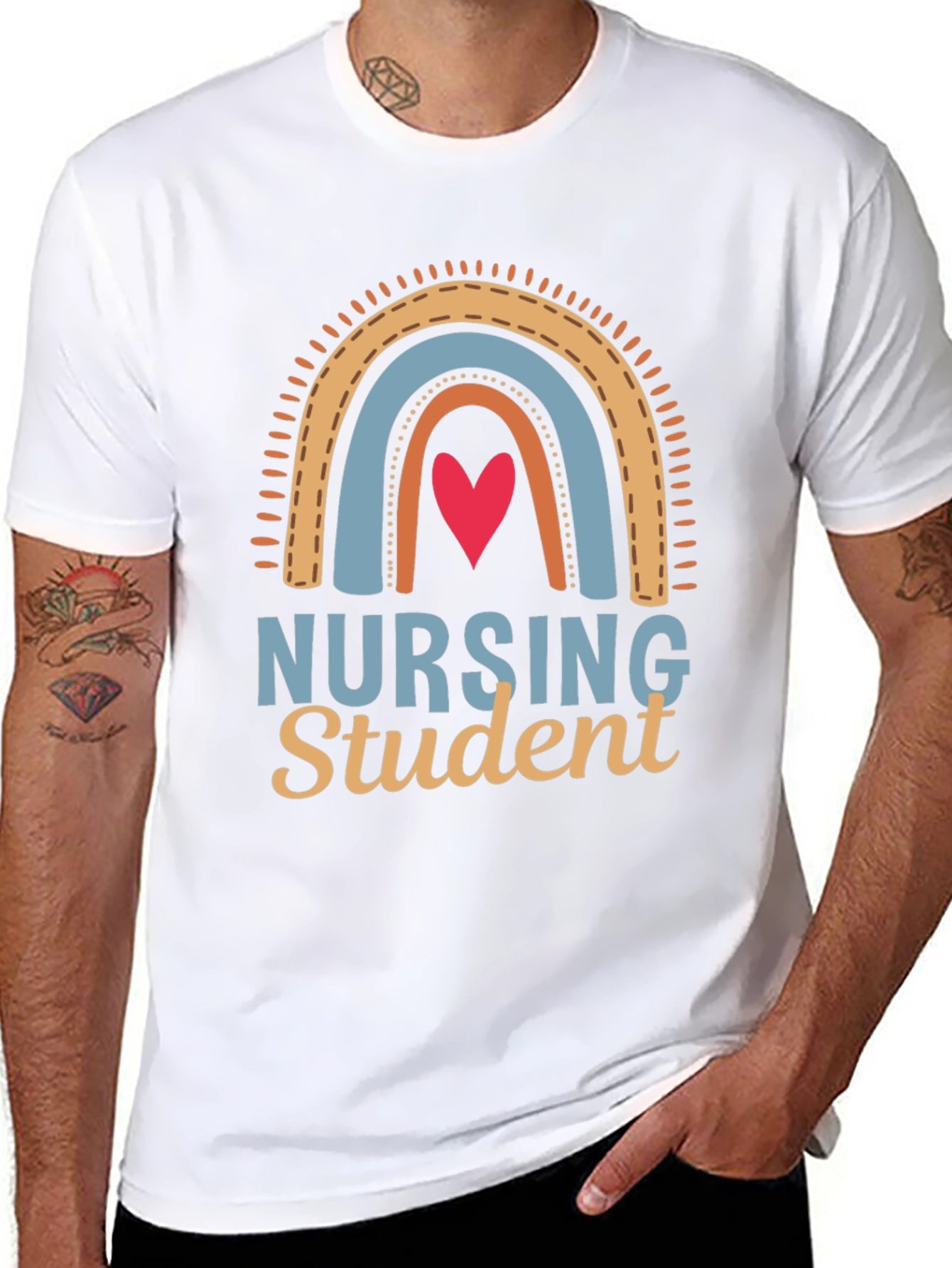 Nursing Student Rainbow Graphic Tee
