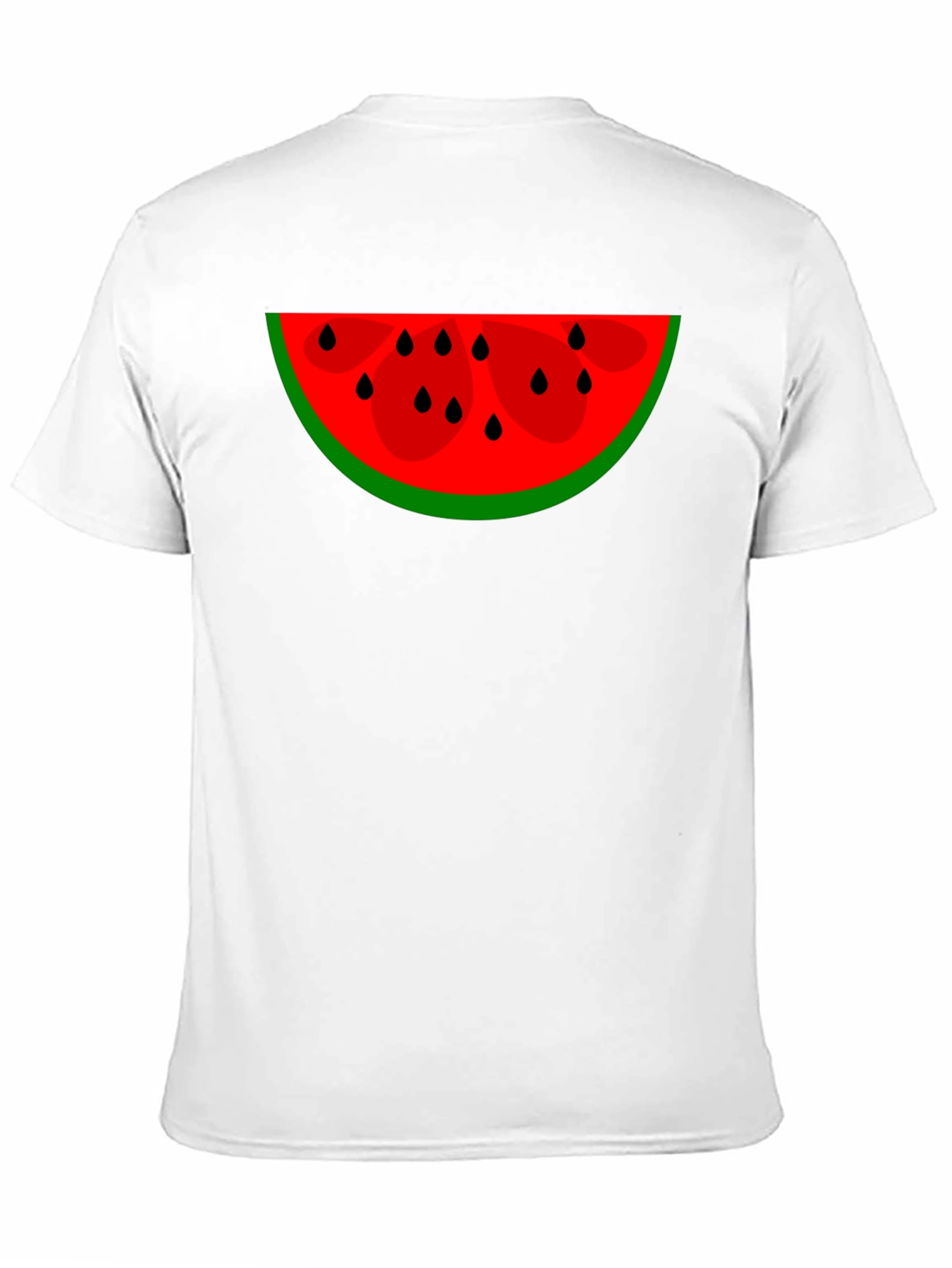 Watermelon Slice Graphic Tee - Black Cotton Blend