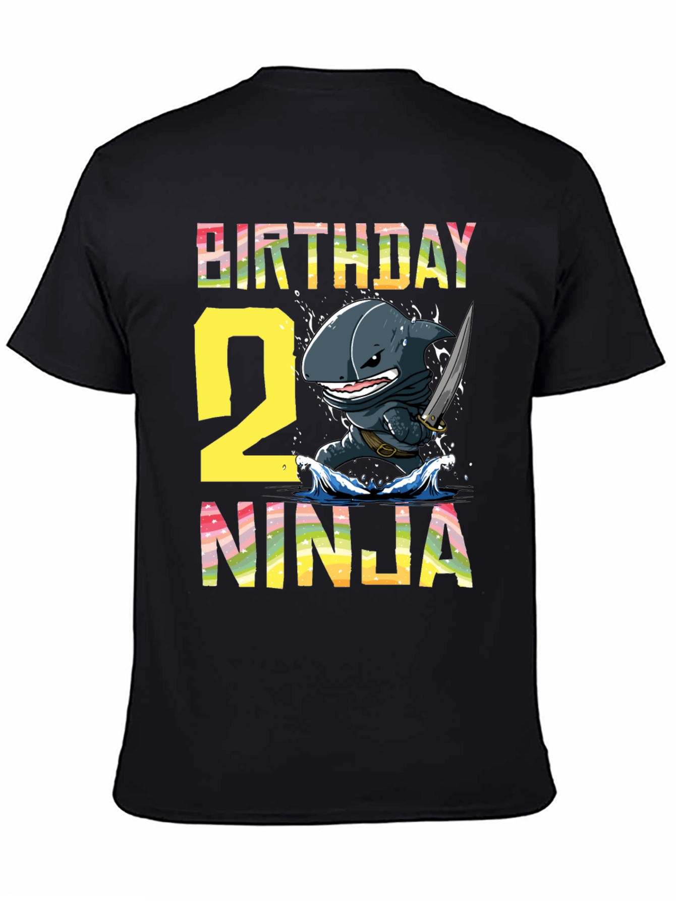 Birthday Shark Ninja Second Birthday T-Shirt
