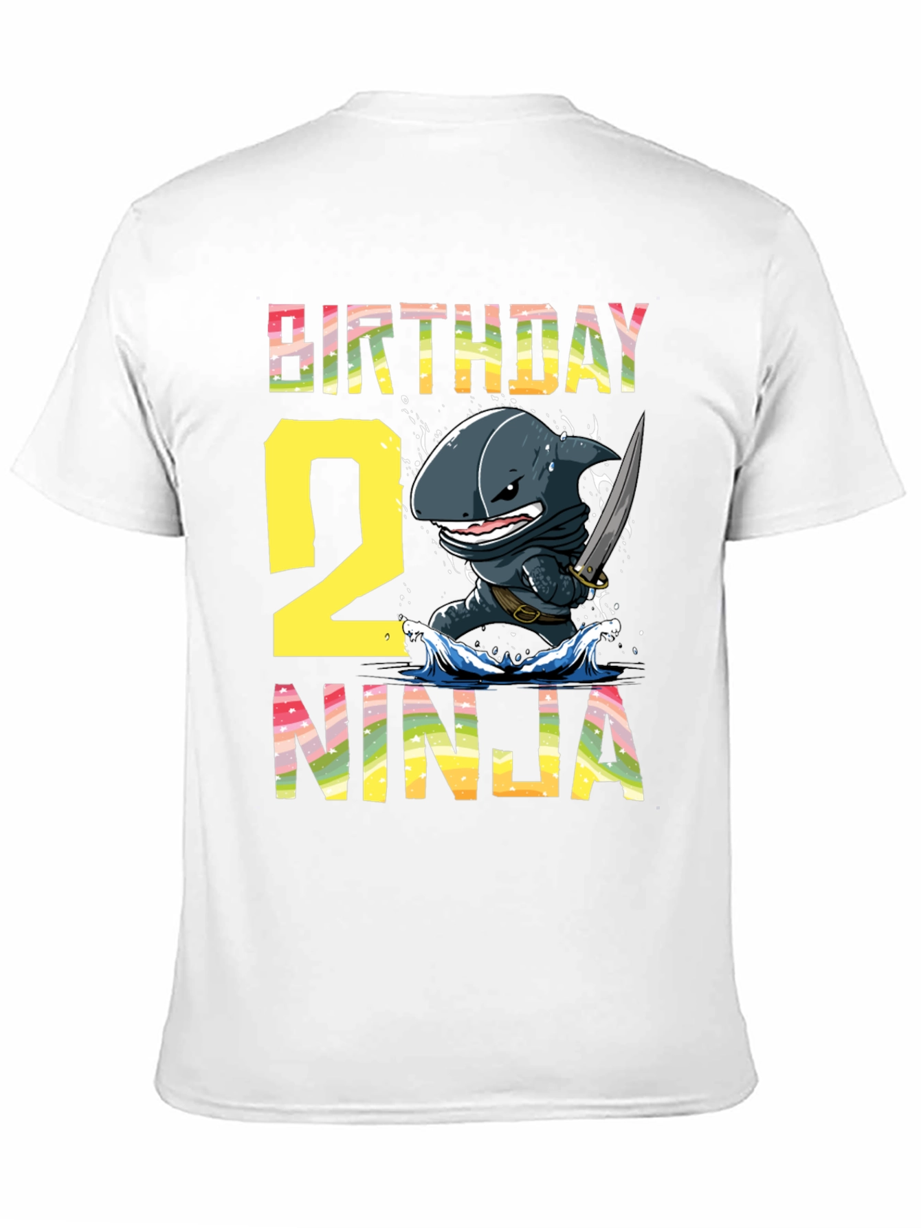 Birthday Shark Ninja Second Birthday T-Shirt