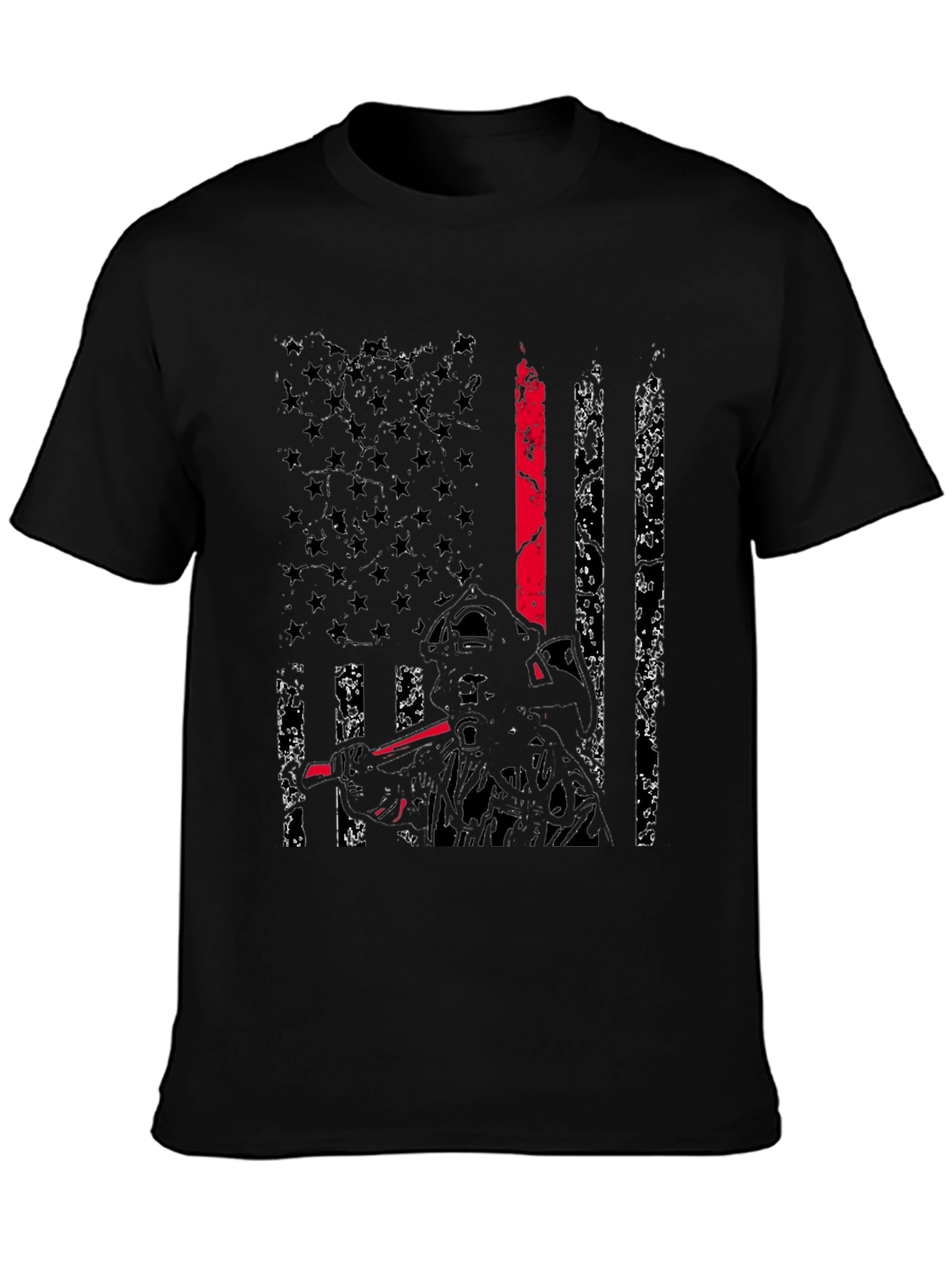 Thin Red Line Firefighter Flag T-Shirt