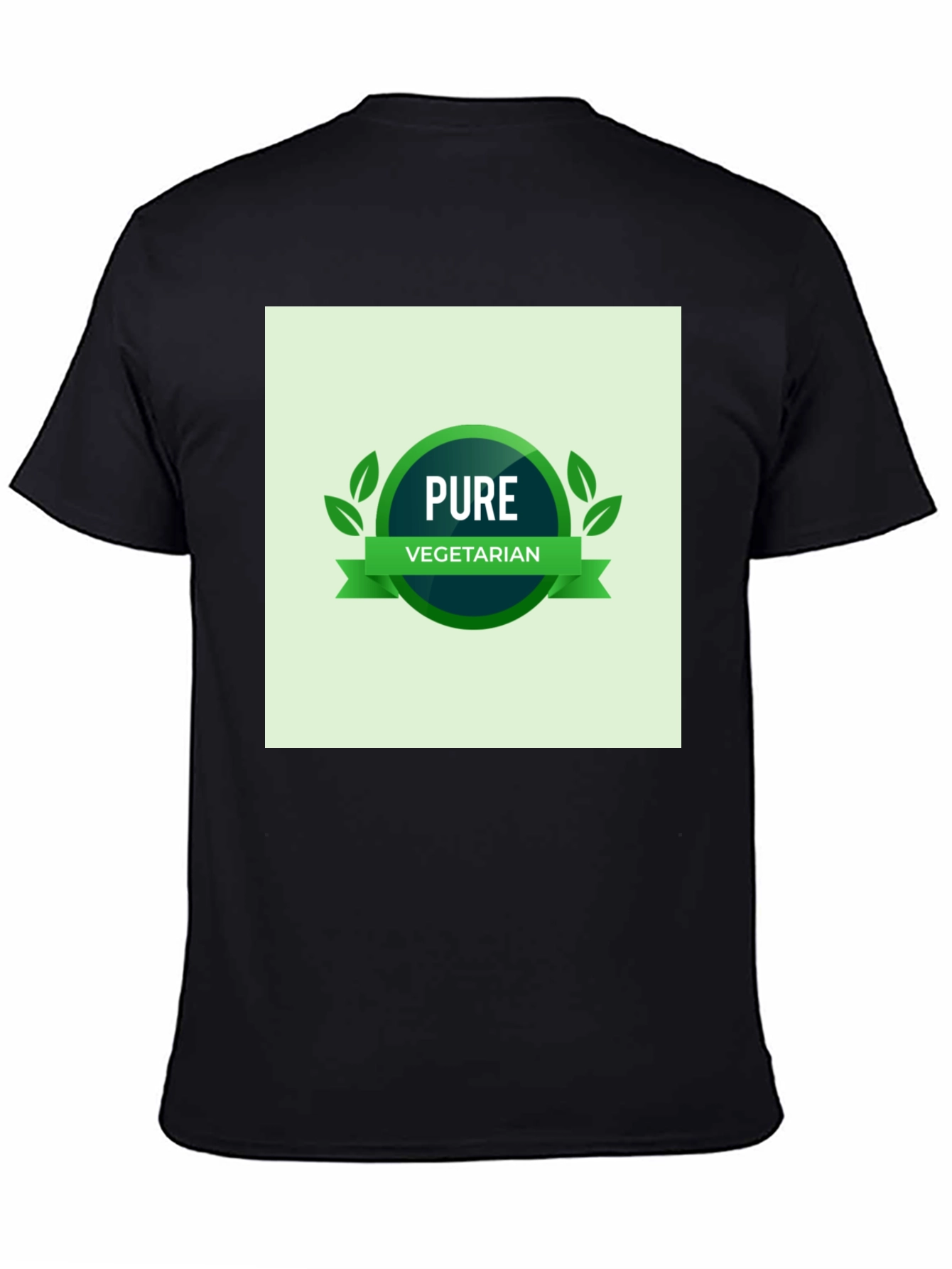 Pure Vegetarian Graphic T-Shirt - Black