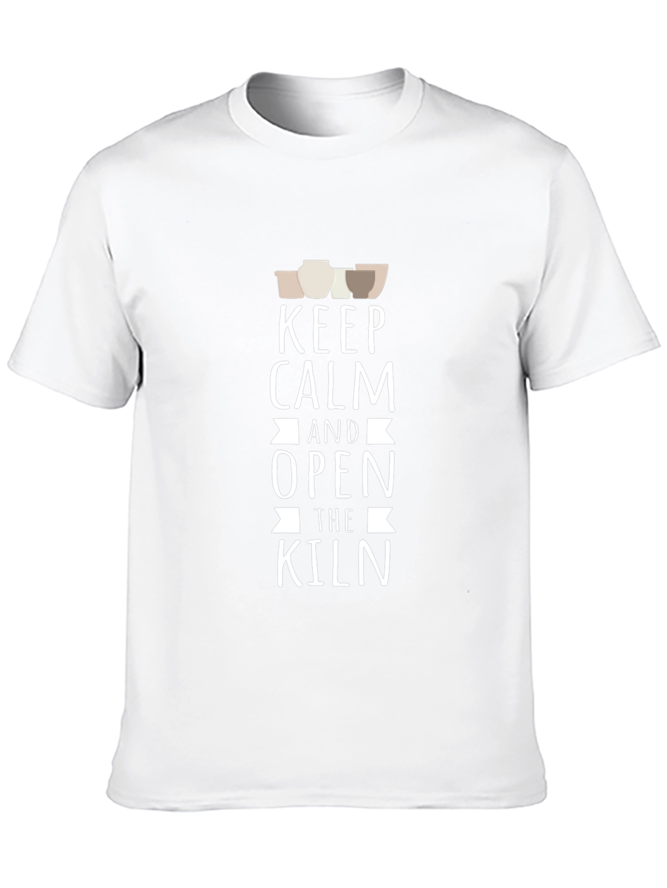 Keep Calm Open Kiln Black T-Shirt Pottery Lover