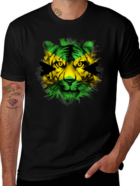 Jamaican Flag Tiger Graphic Tee