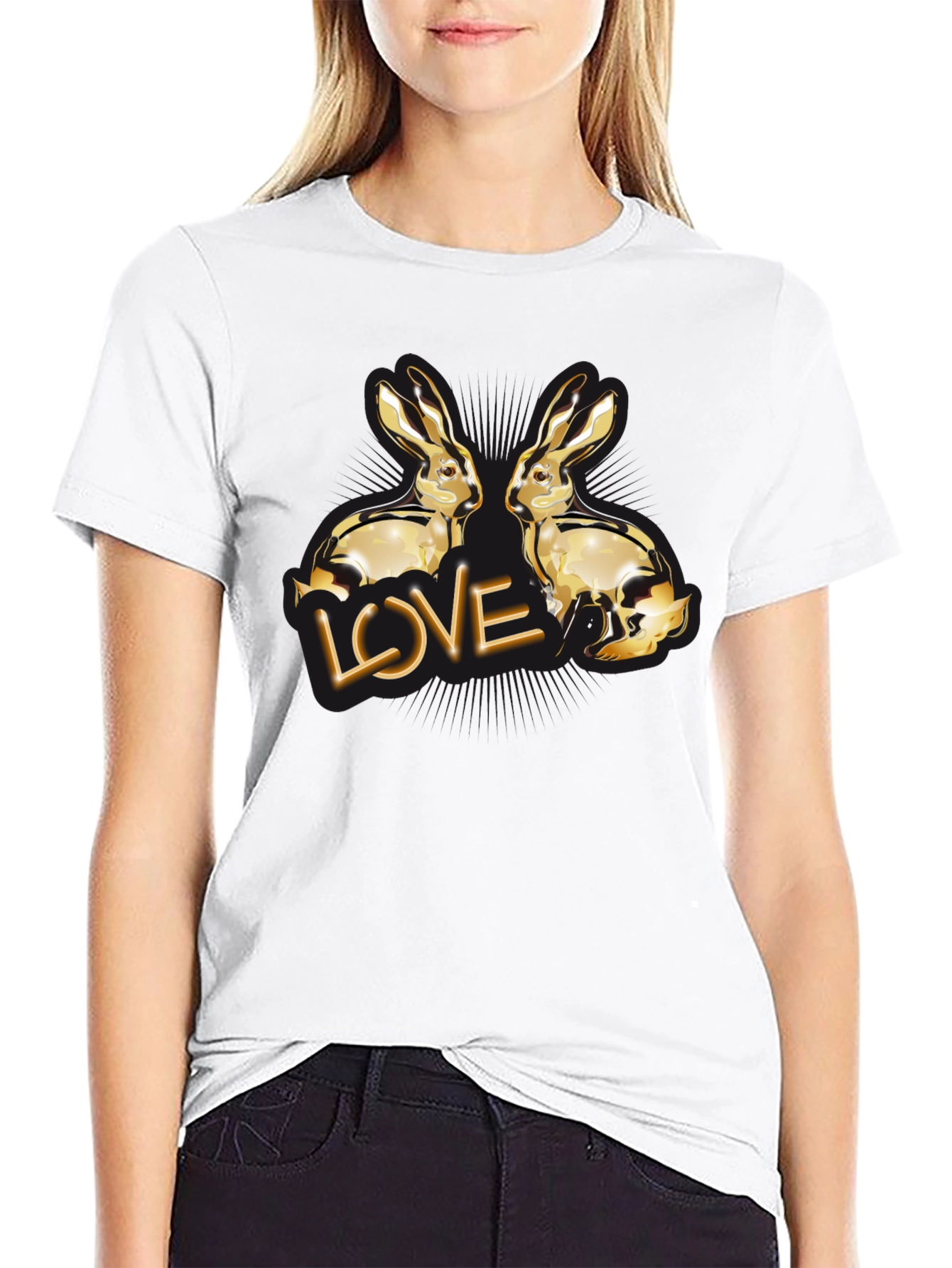 Golden Rabbit Love Tee