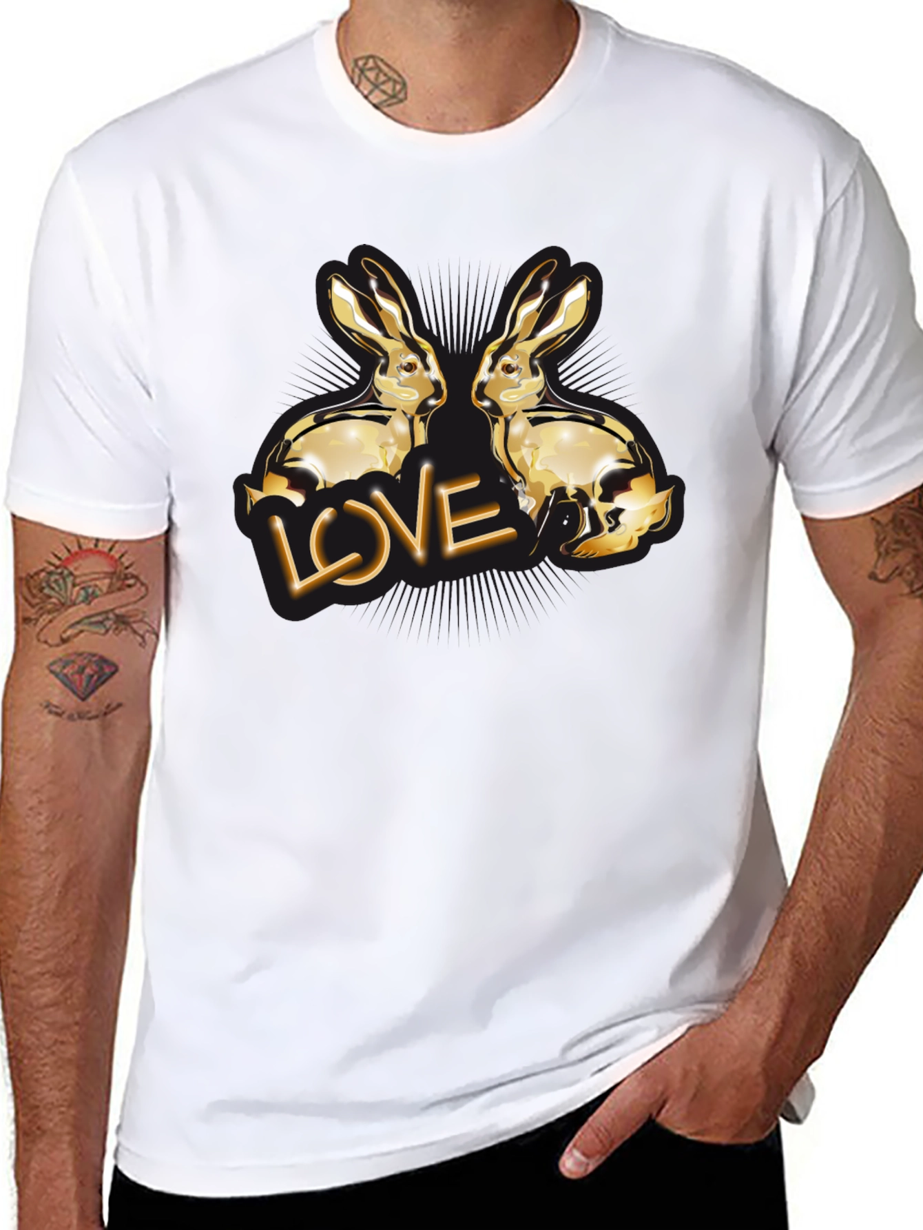 Golden Rabbit Love Tee