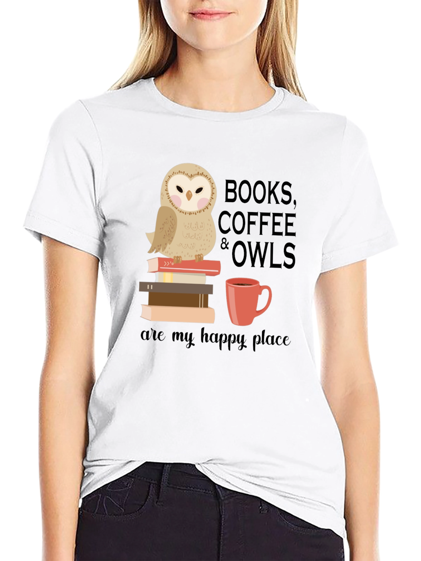 Books Coffee & Owls T-Shirt