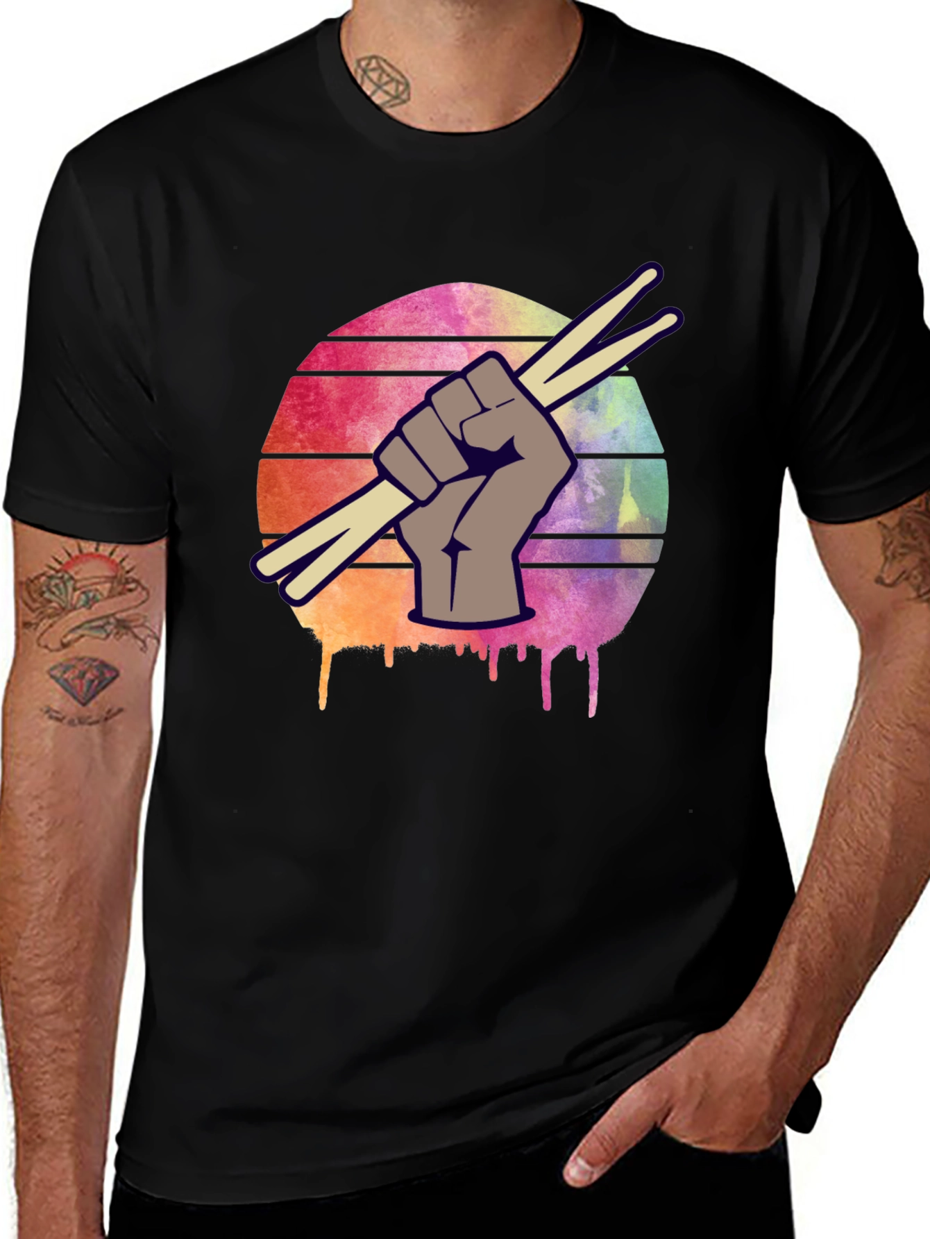 Drummers Fist T-Shirt - Music Lover Tee