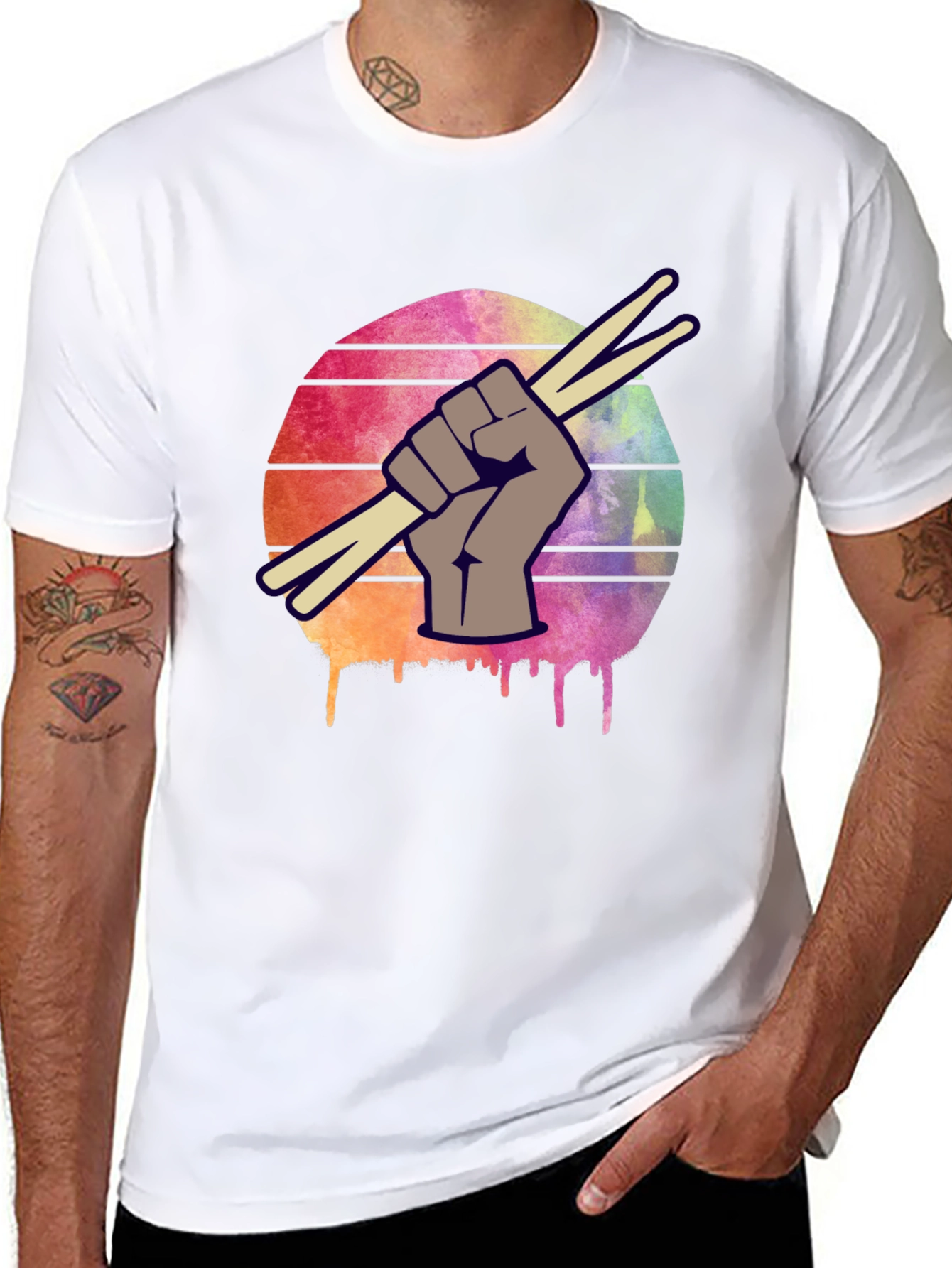 Drummers Fist T-Shirt - Music Lover Tee