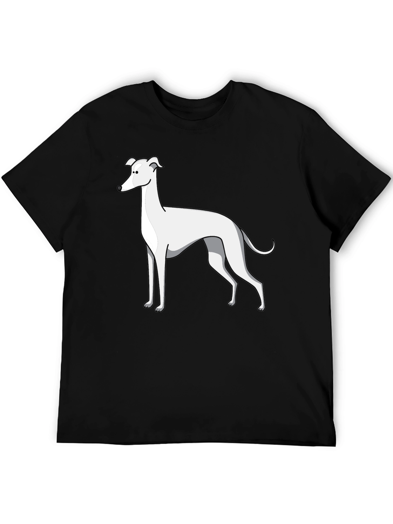 Greyhound Dog Graphic T-Shirt - Unisex Black Tee