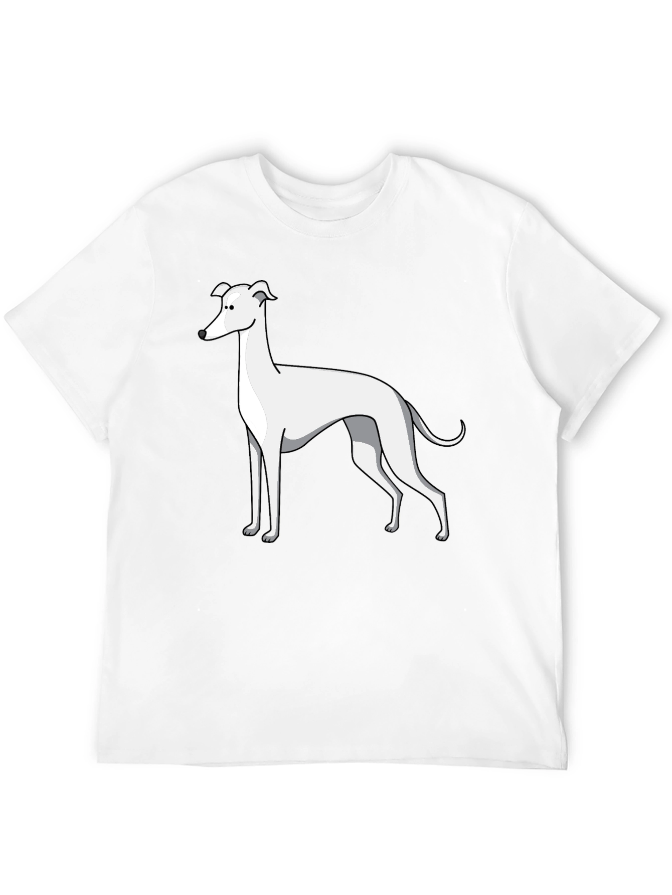 Greyhound Dog Graphic T-Shirt - Unisex Black Tee