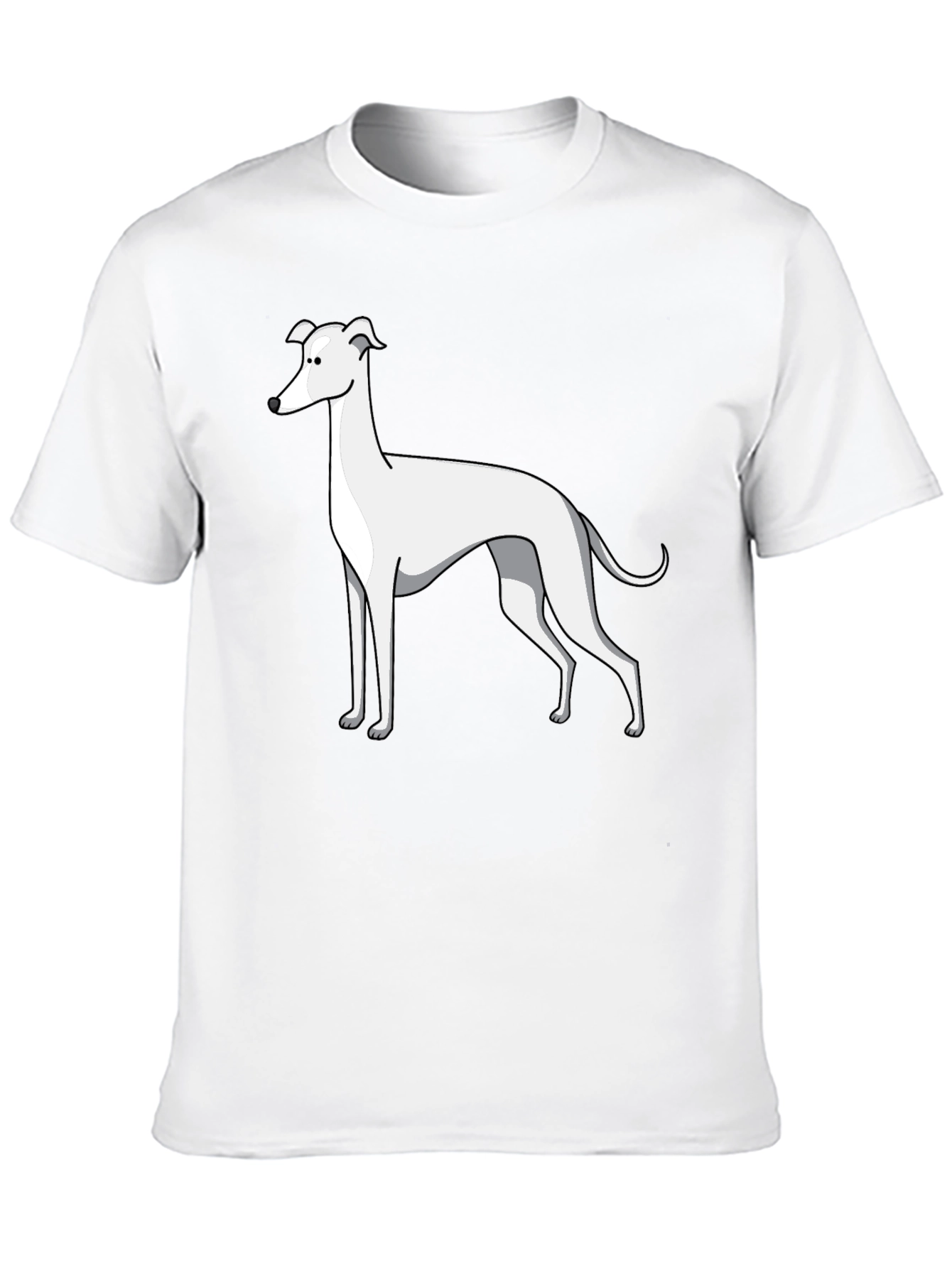 Greyhound Dog Graphic T-Shirt - Unisex Black Tee