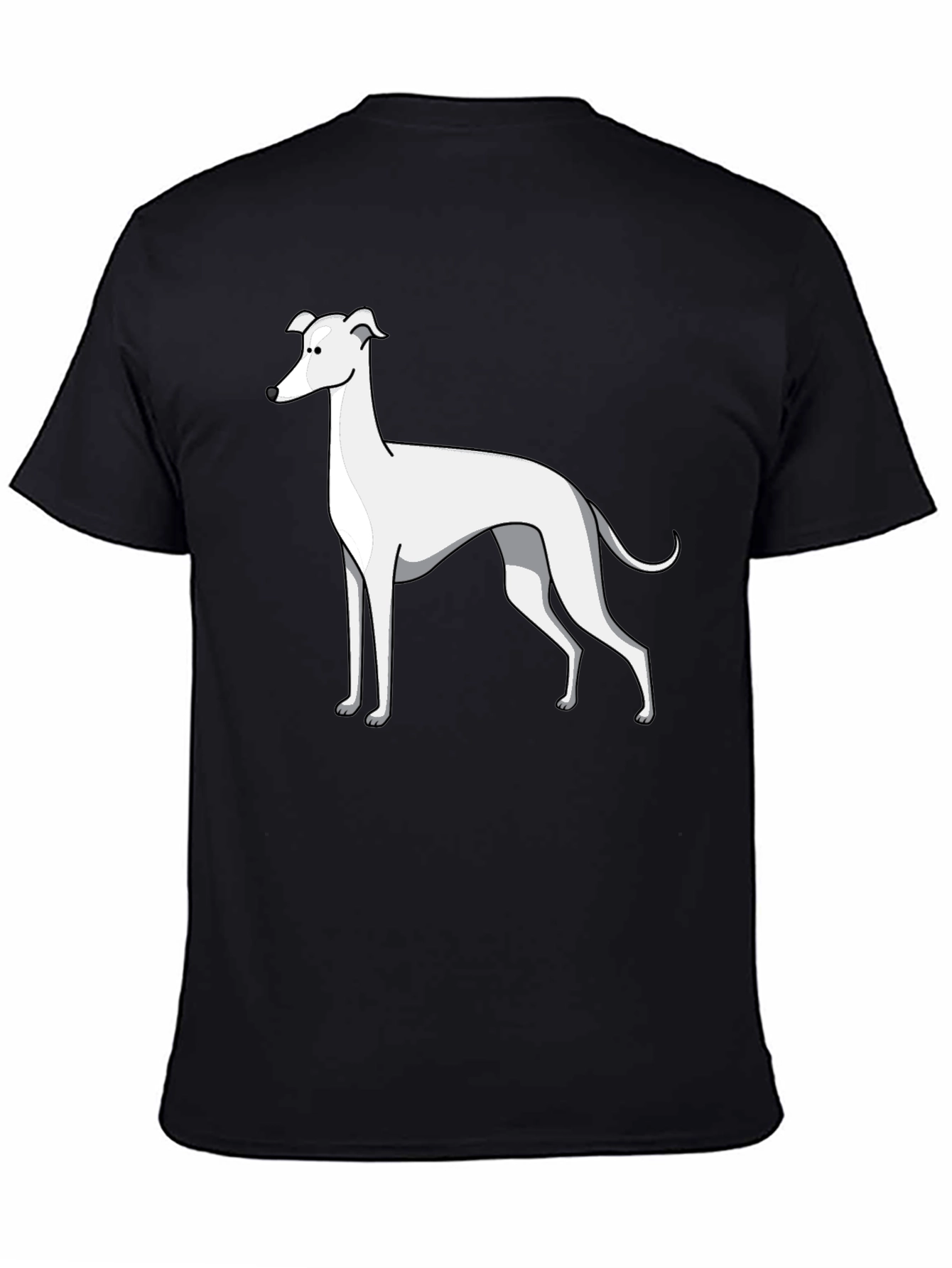 Greyhound Dog Graphic T-Shirt - Unisex Black Tee