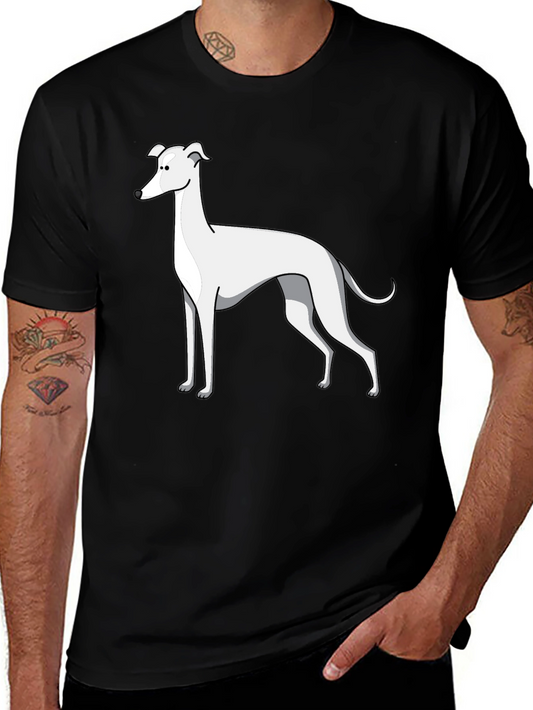 Greyhound Dog Graphic T-Shirt - Unisex Black Tee