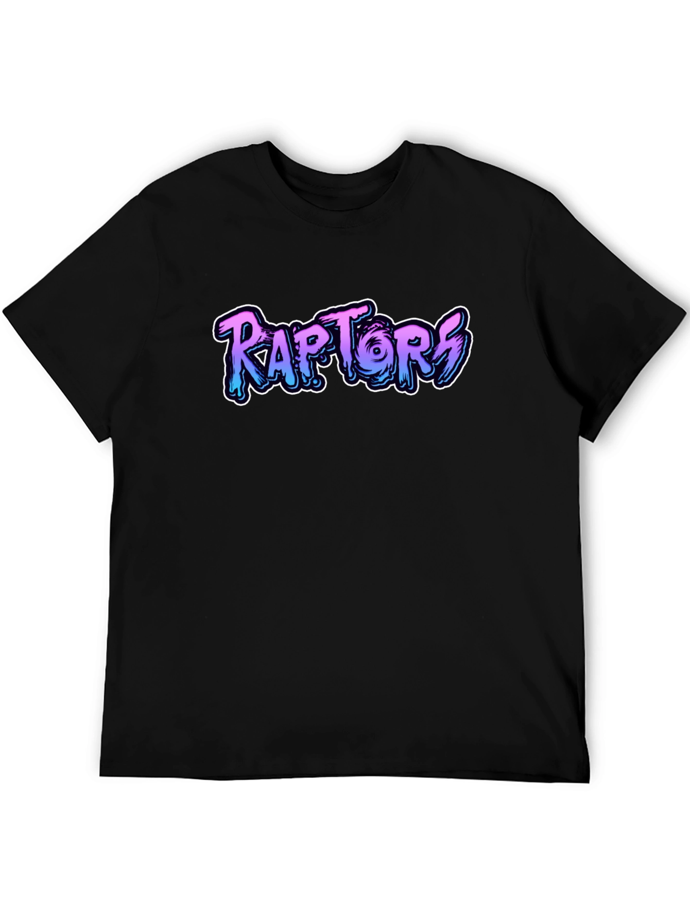 Raptors Graphic Print Black T-Shirt