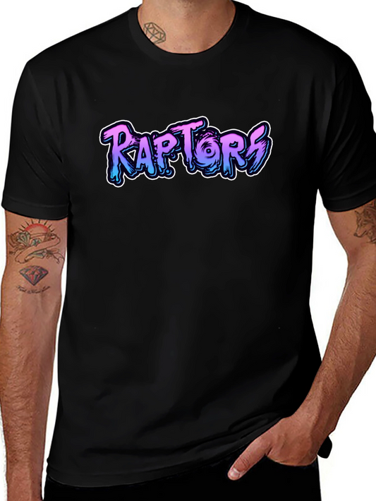 Raptors Graphic Print Black T-Shirt