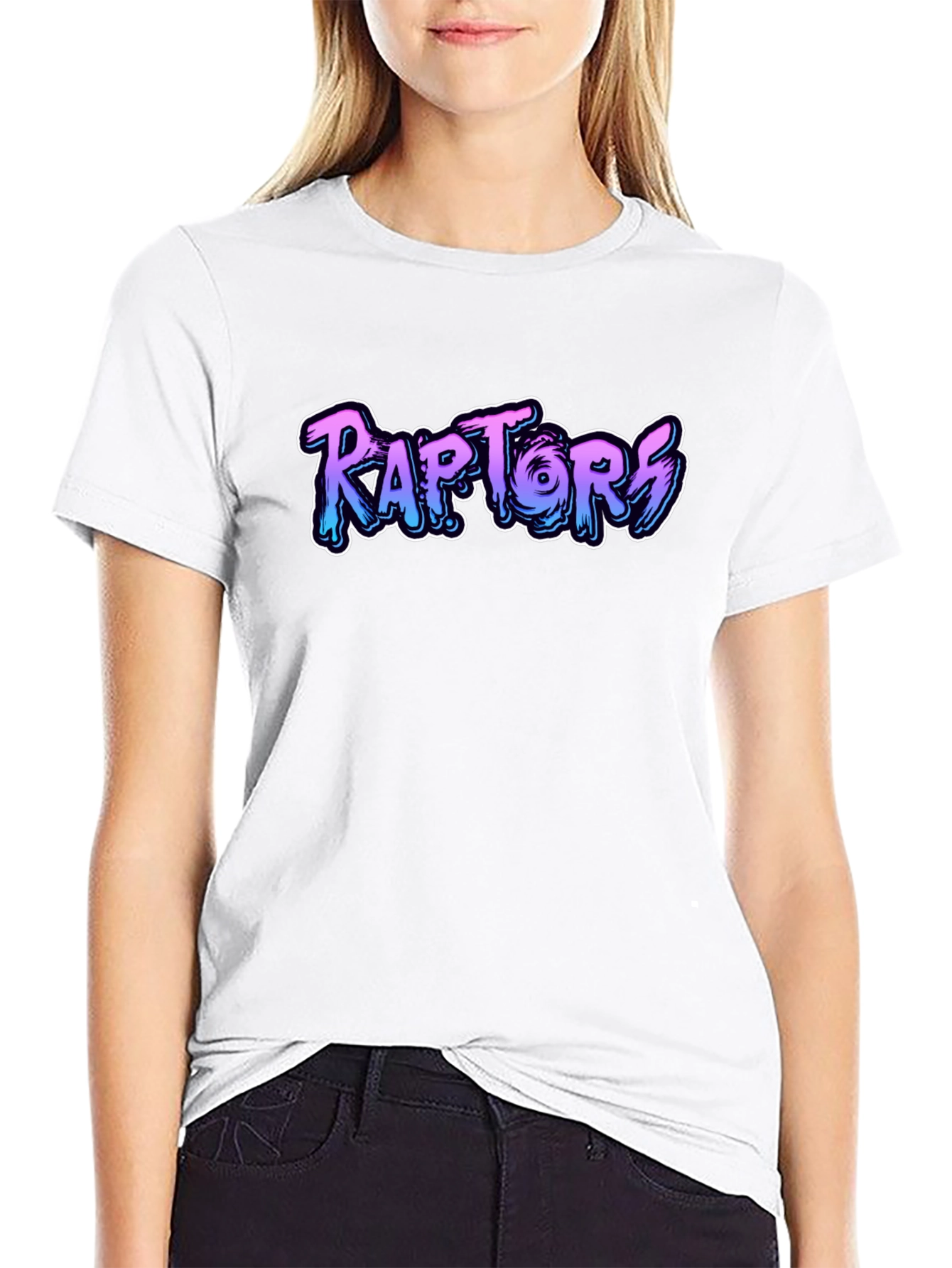 Raptors Graphic Print Black T-Shirt