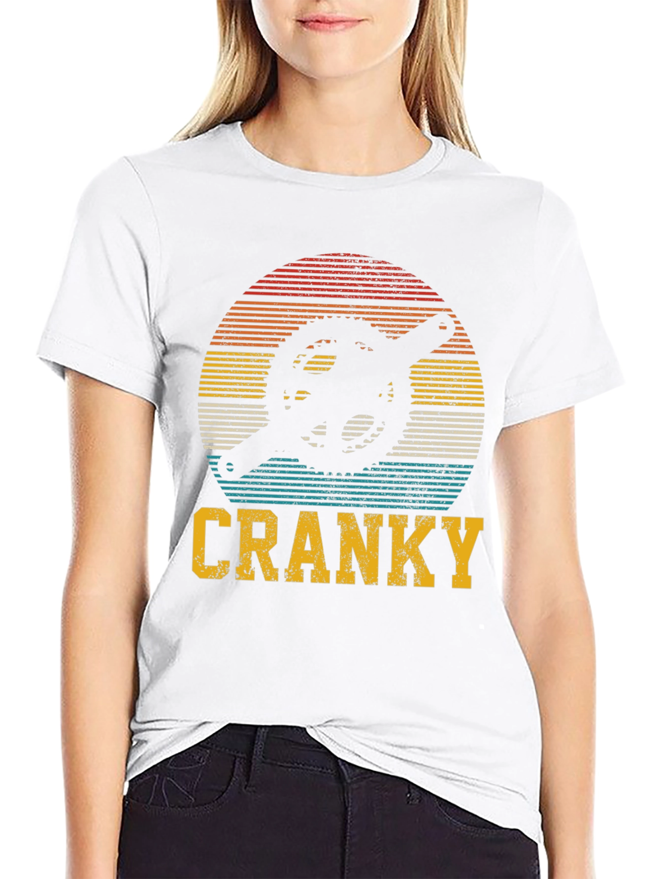 Retro Cranky Cyclist Graphic Tee