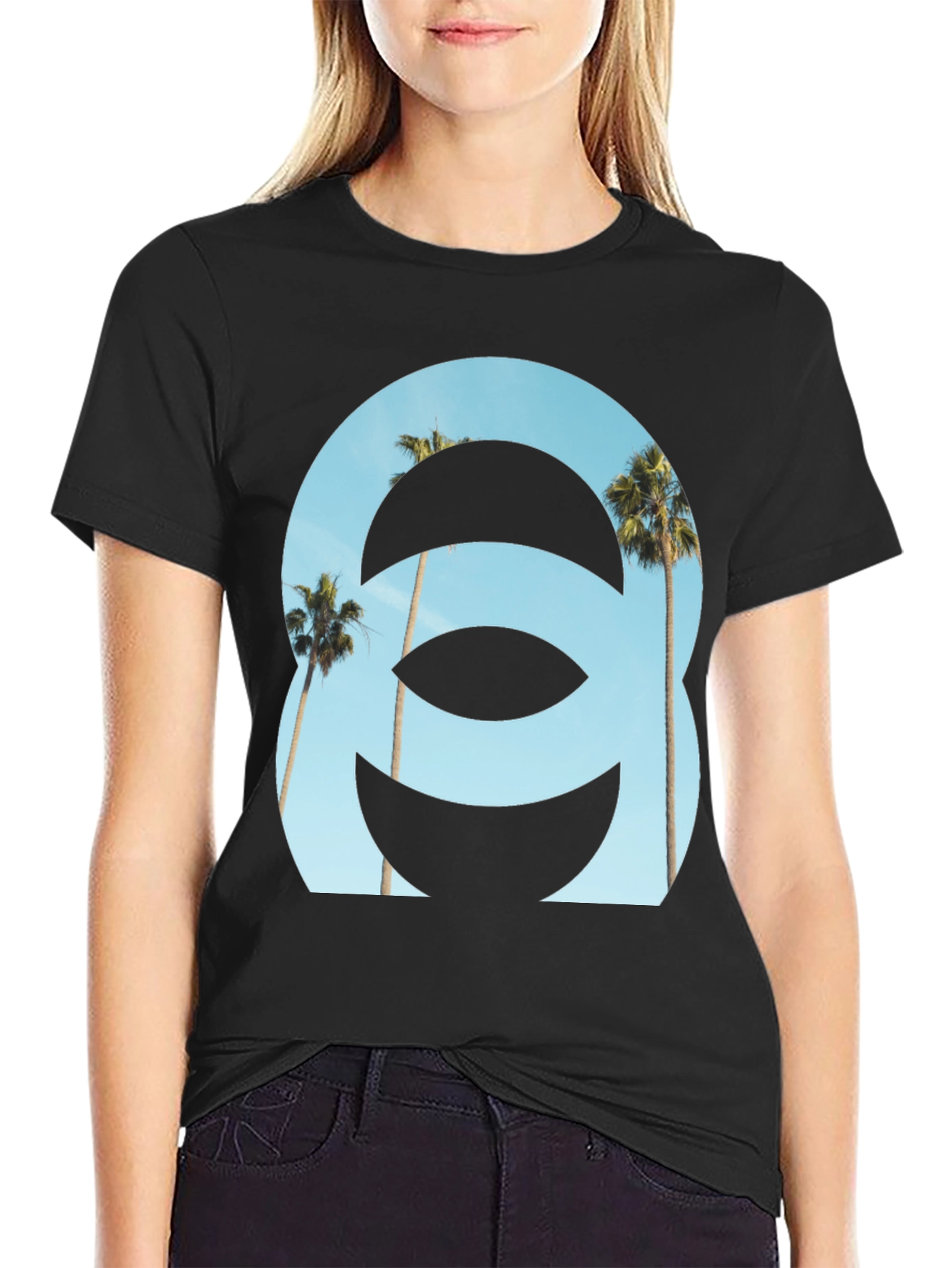 Palm Graphic Black T-Shirt
