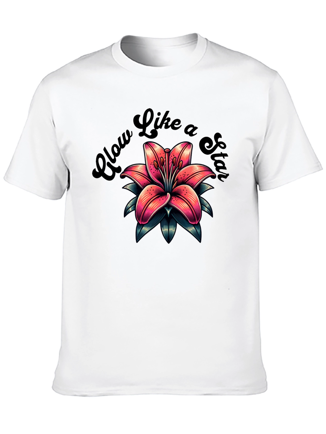 Glow Like a Star Flower Graphic T-Shirt