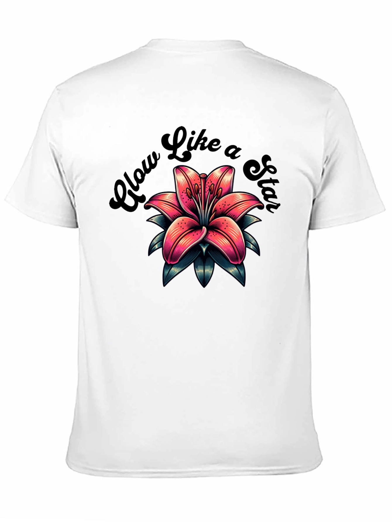 Glow Like a Star Flower Graphic T-Shirt
