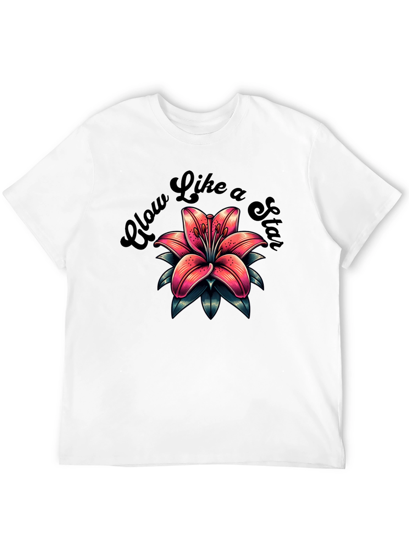 Glow Like a Star Flower Graphic T-Shirt