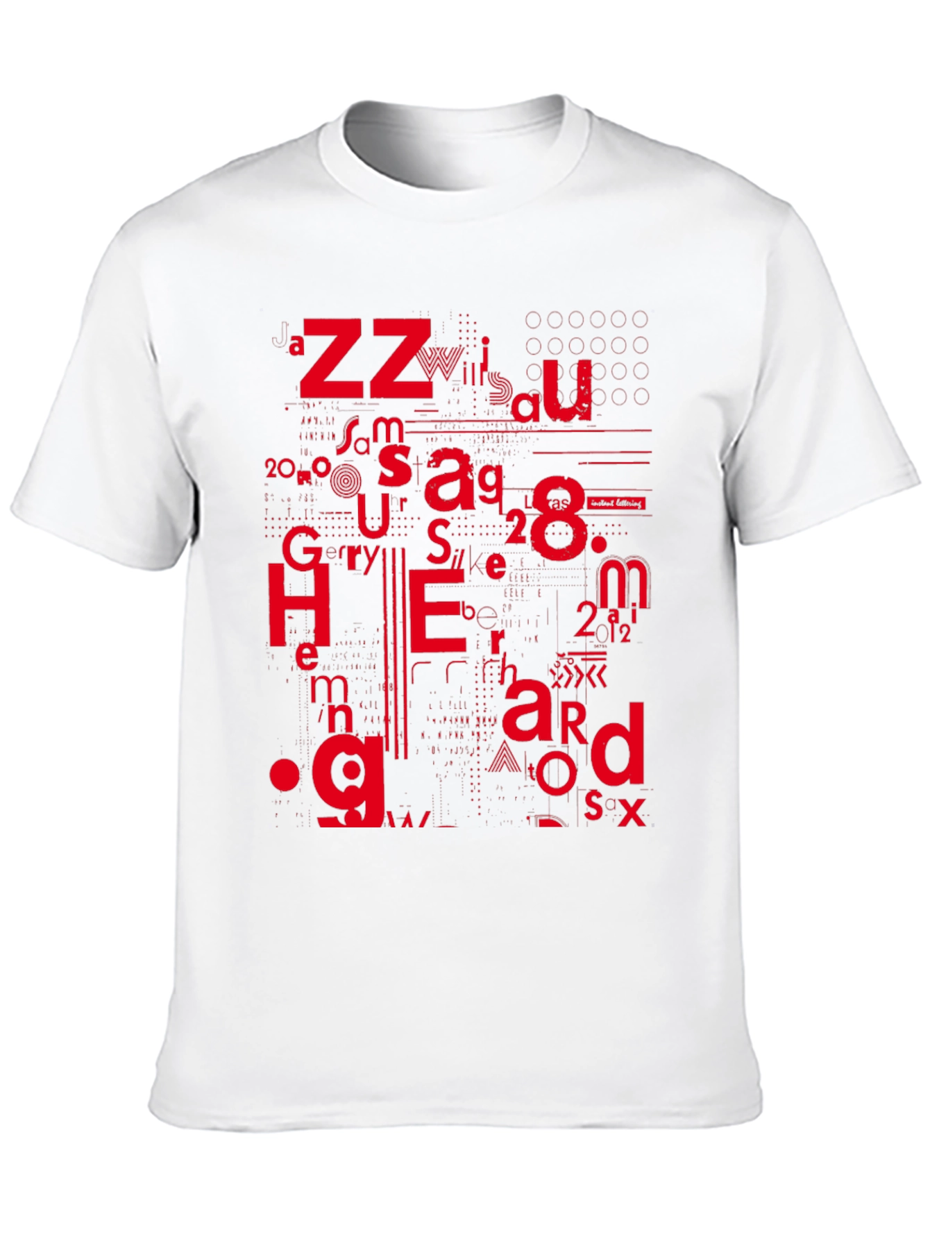 Abstract Typographic Graphic Black T-Shirt
