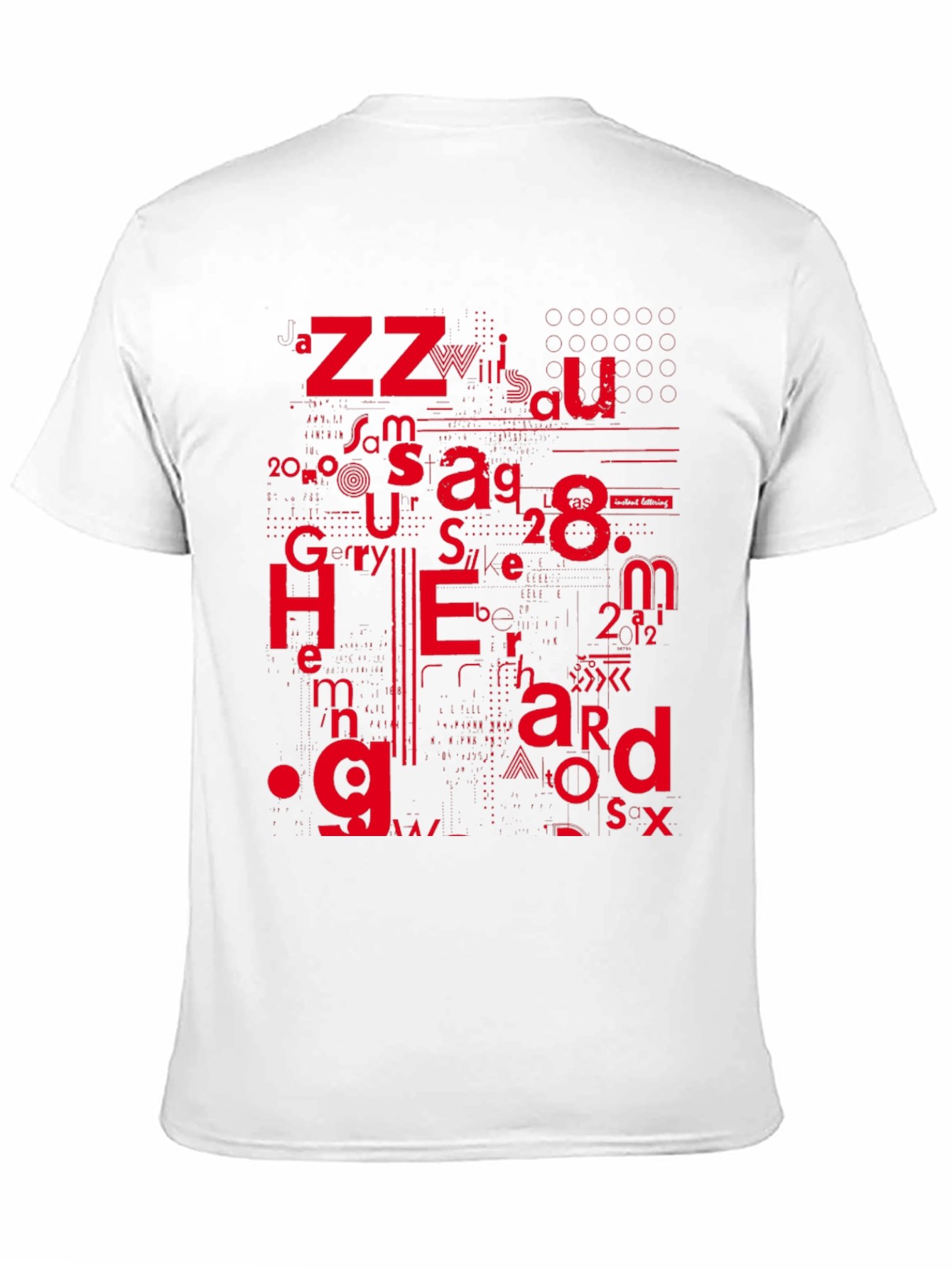 Abstract Typographic Graphic Black T-Shirt