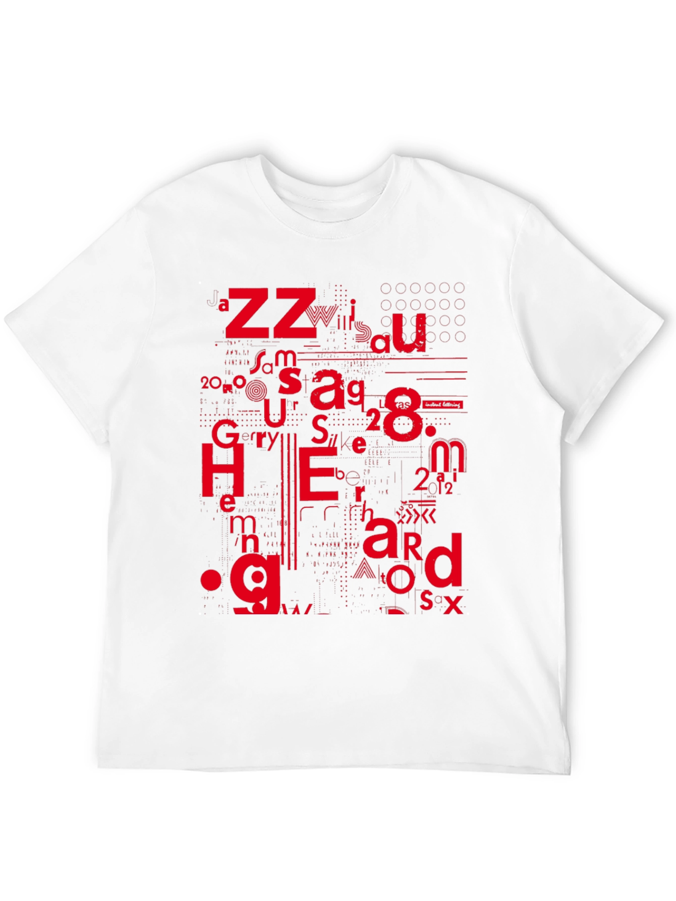 Abstract Typographic Graphic Black T-Shirt
