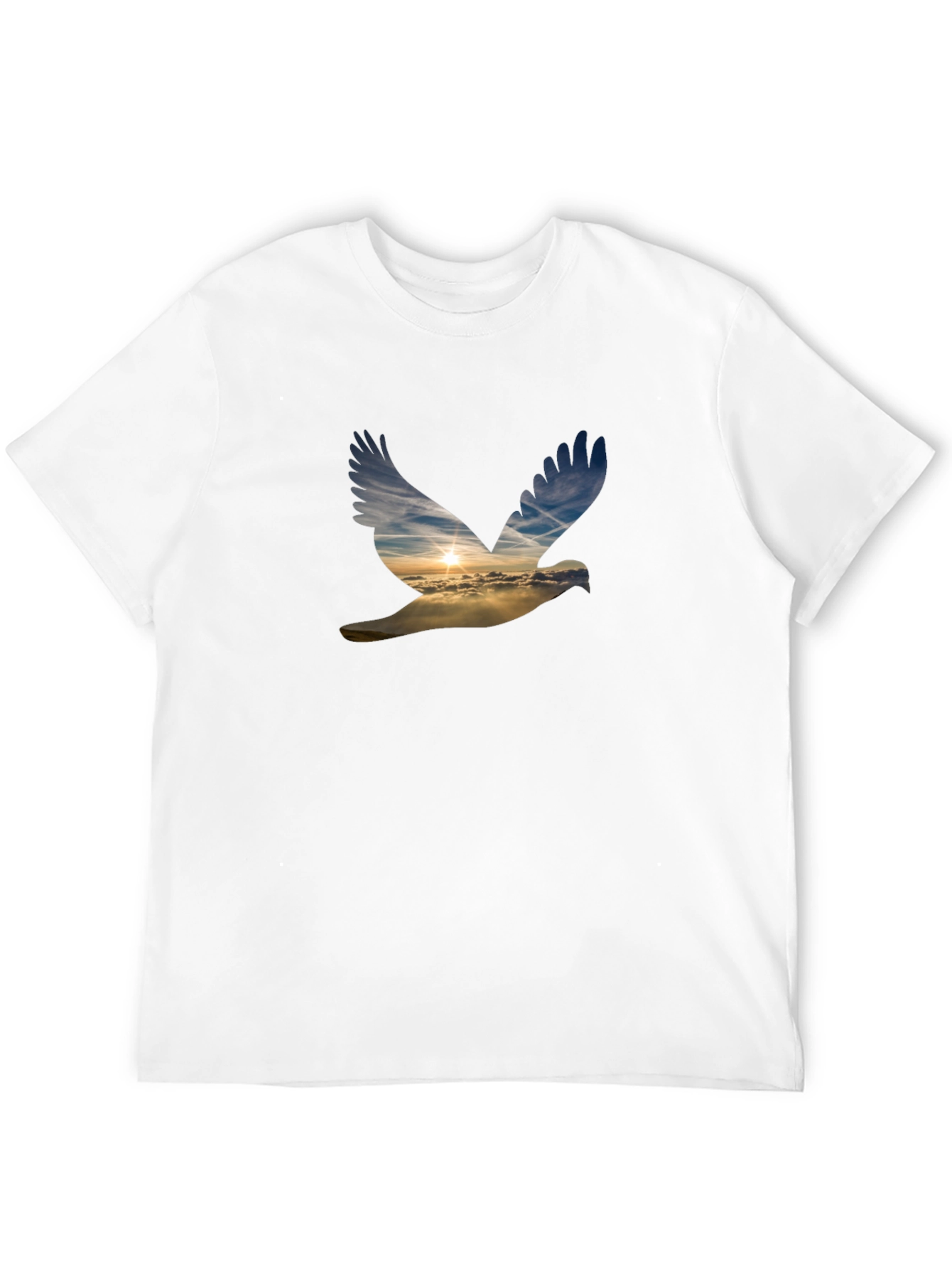 Dove Sunset Graphic Black T-Shirt