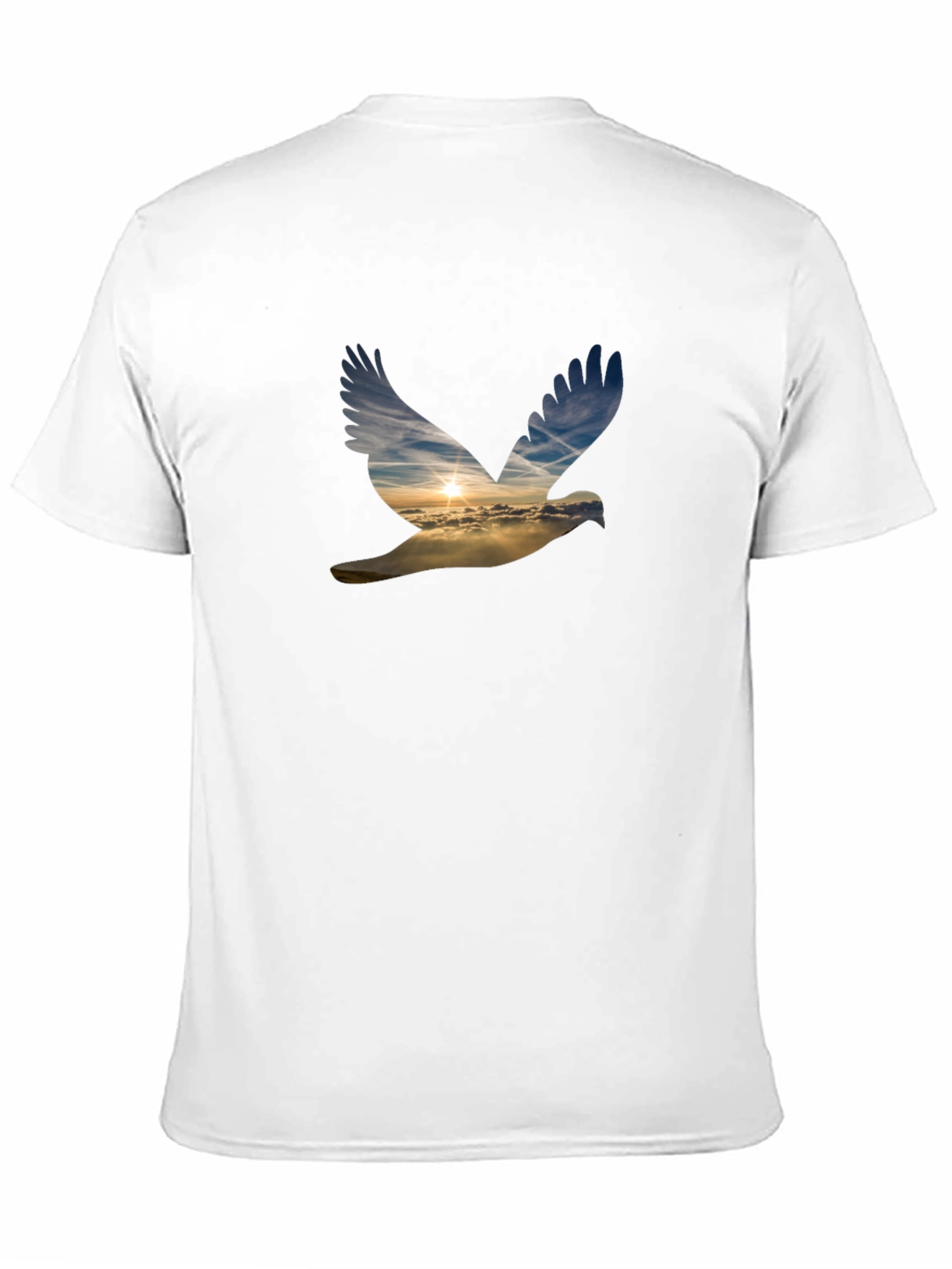 Dove Sunset Graphic Black T-Shirt