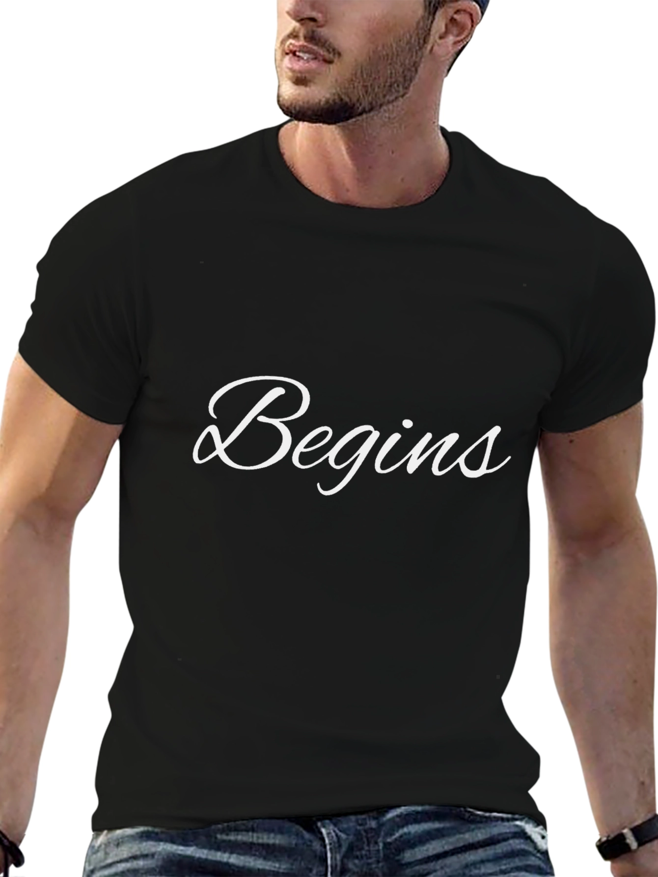 Begins Graphic Tee - Stylish Comfort