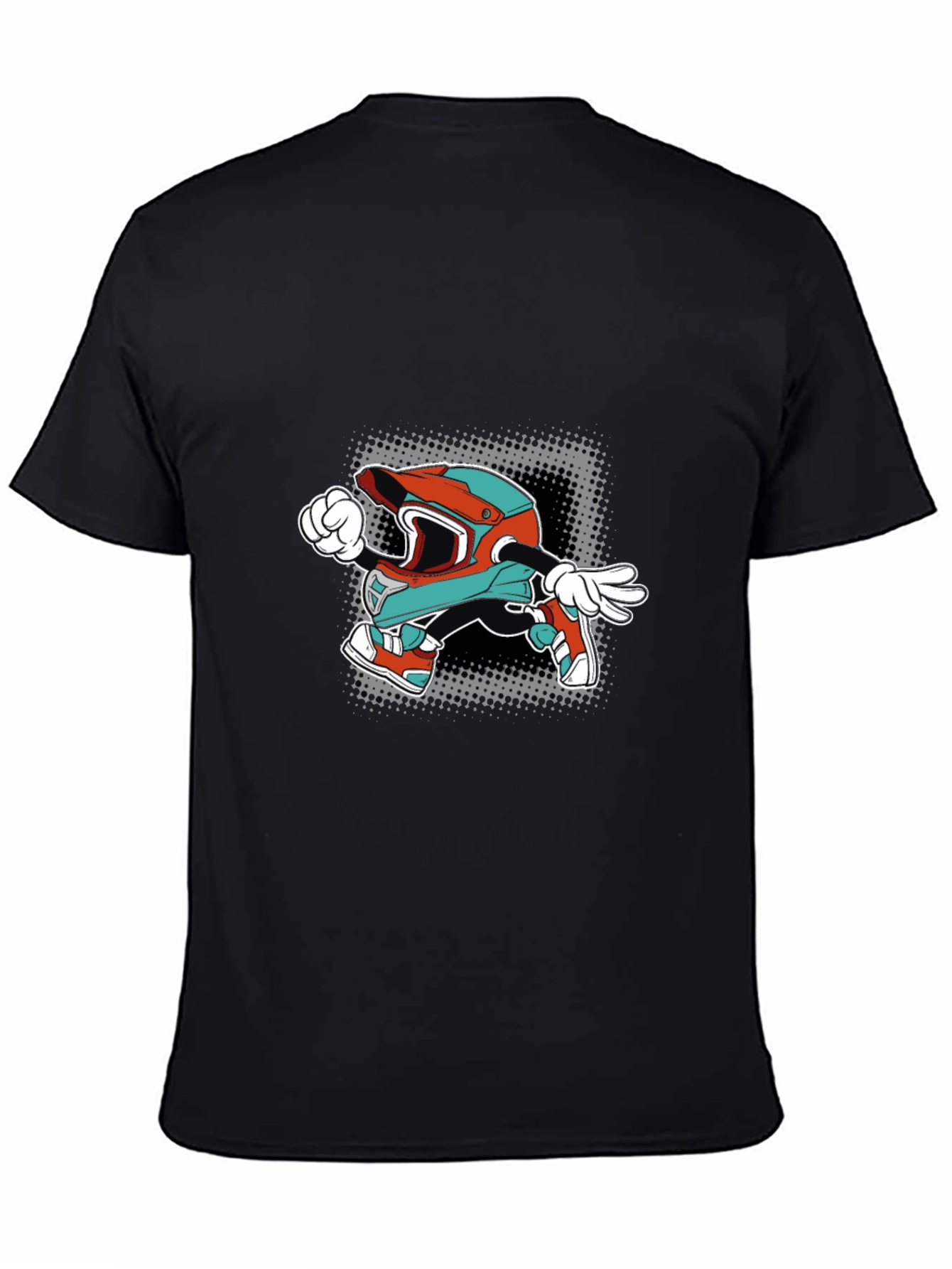 Cartoon Helmet Graphic Tee