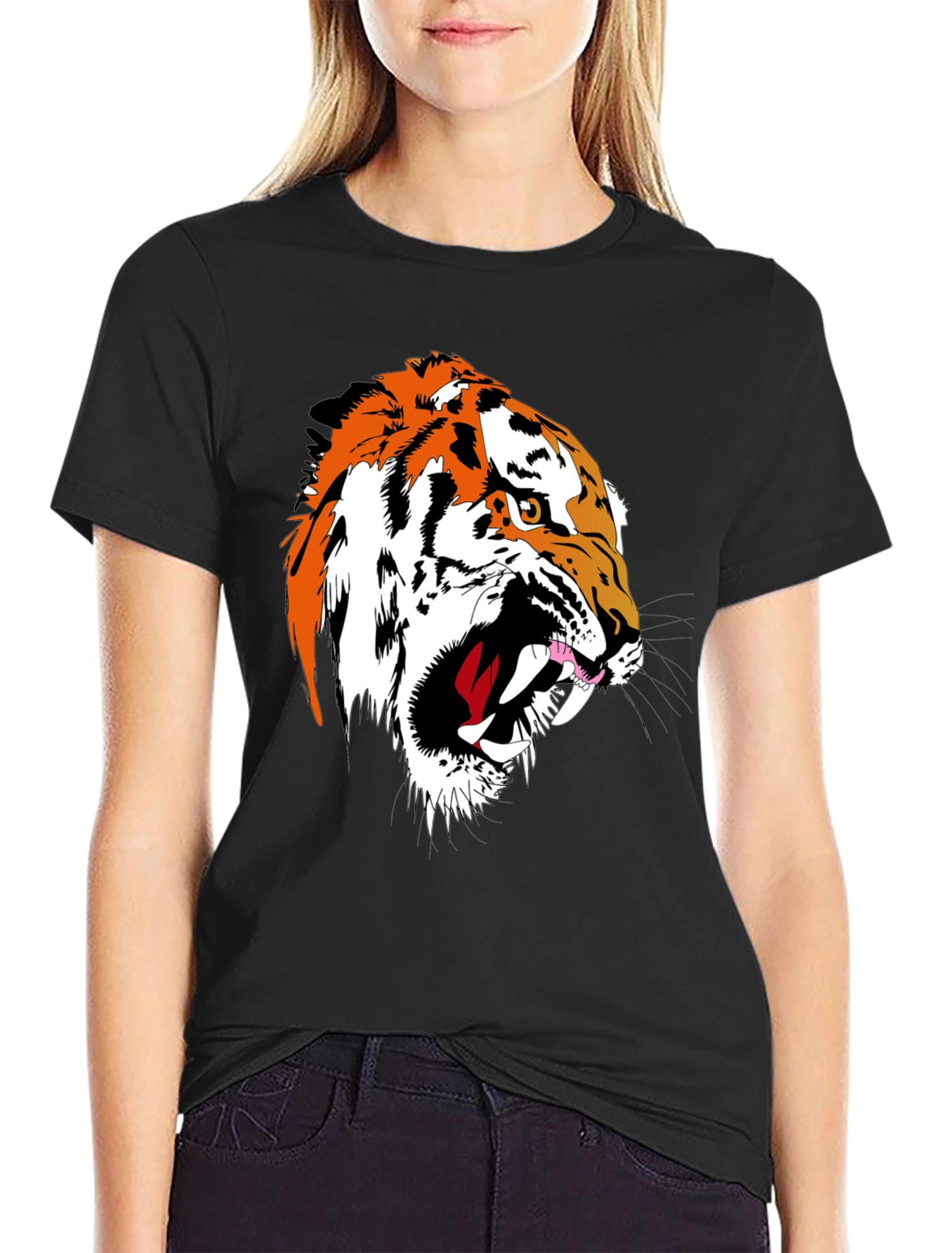 Tiger Graphic Tee - Fierce Black T-Shirt