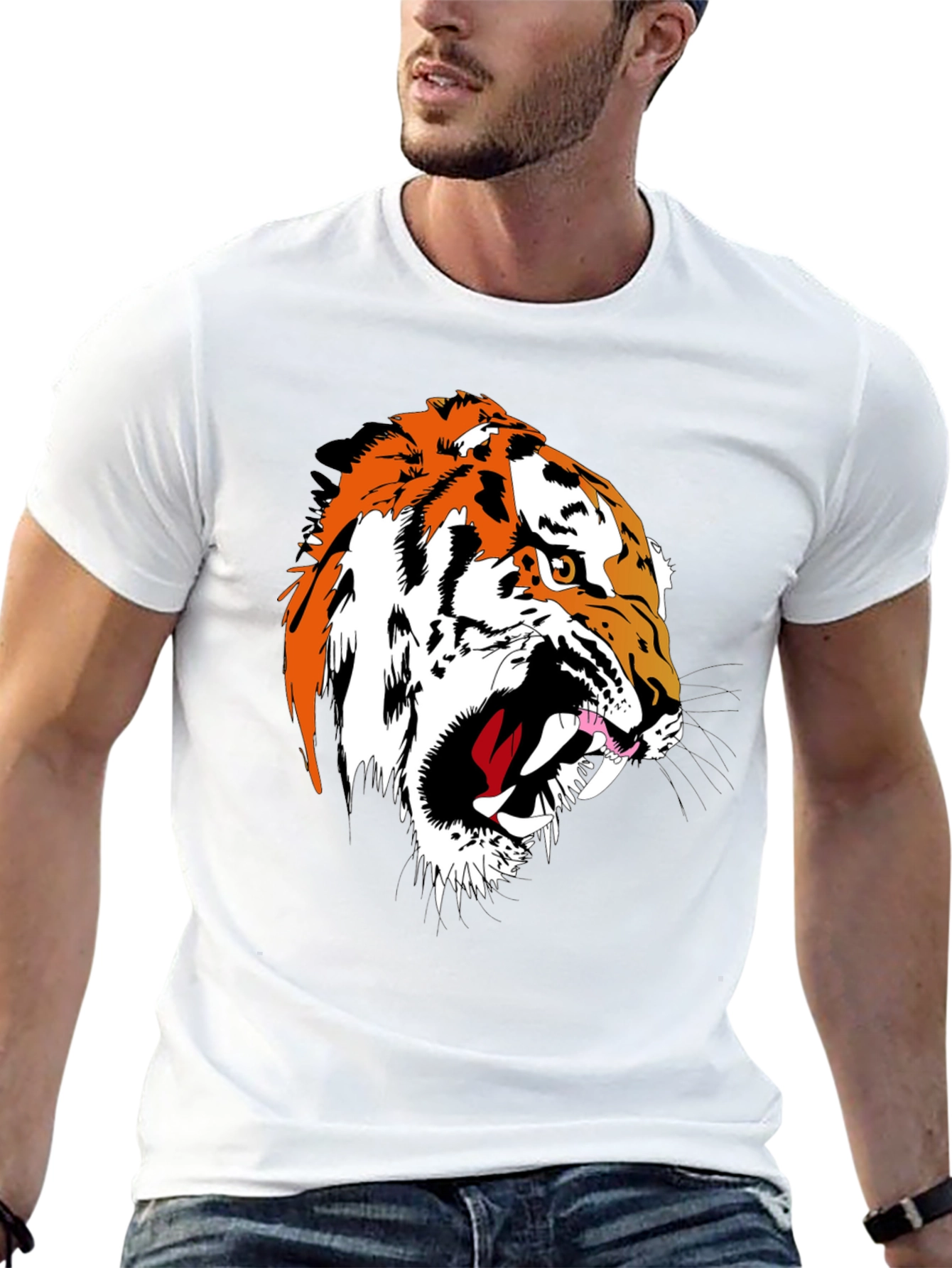 Tiger Graphic Tee - Fierce Black T-Shirt
