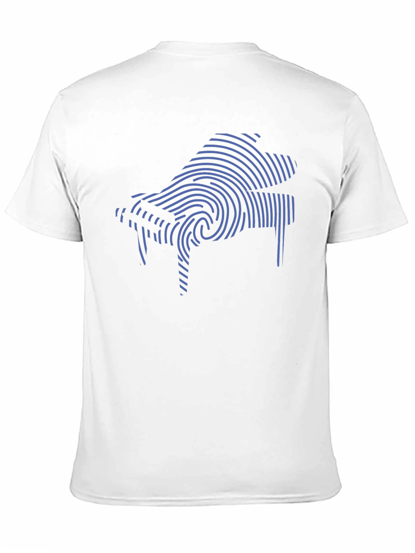 Piano Fingerprint Graphic Tee - Soft Cotton Blend