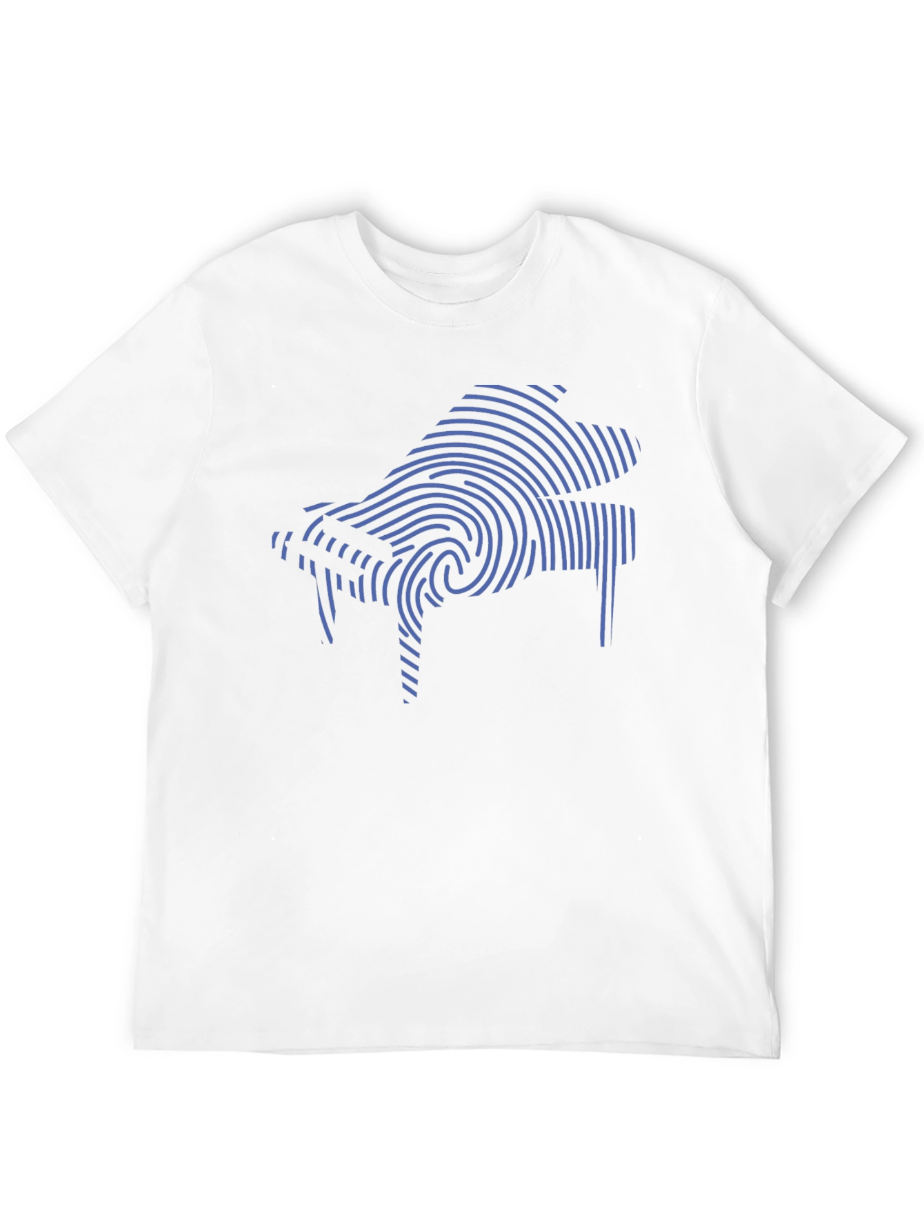 Piano Fingerprint Graphic Tee - Soft Cotton Blend