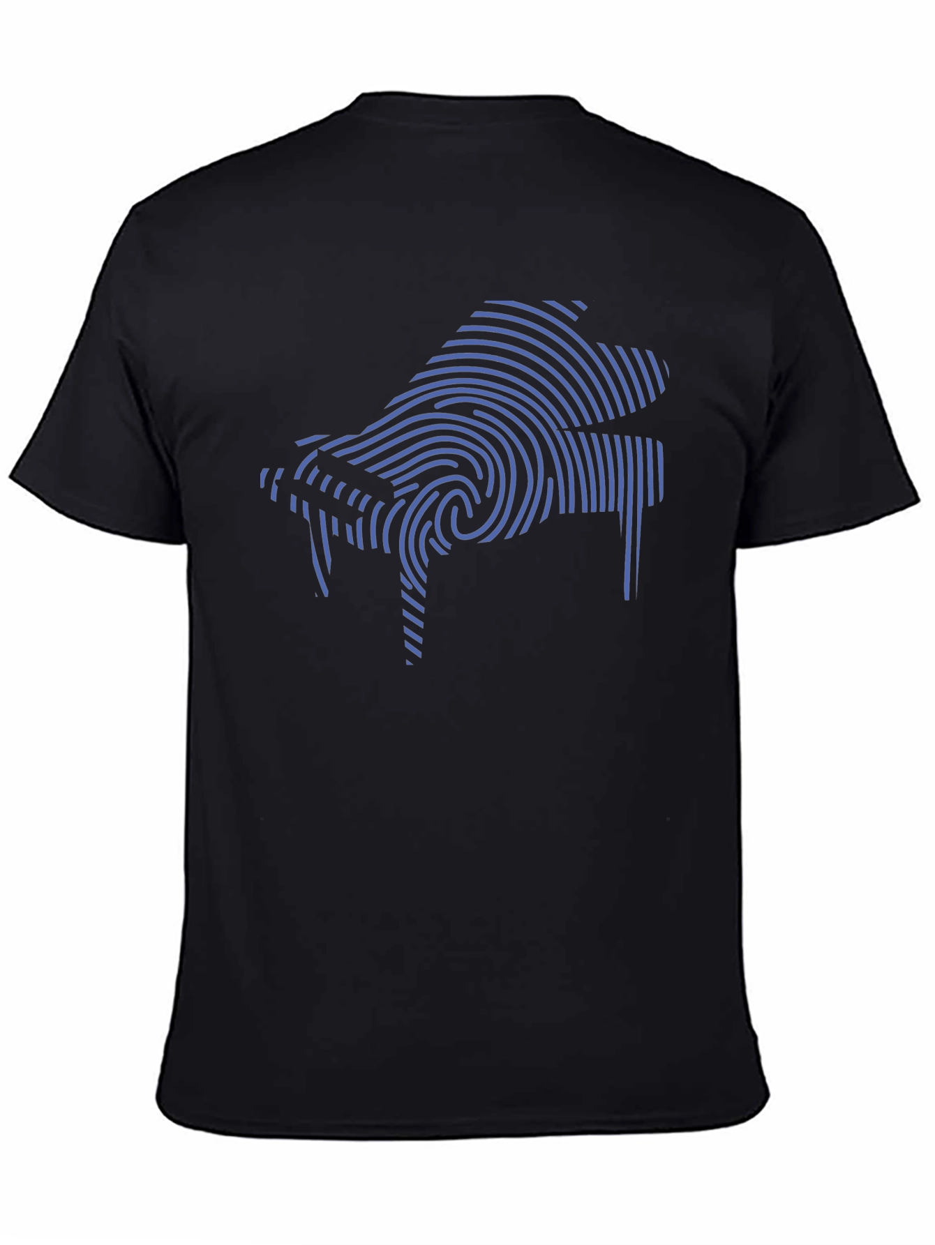 Piano Fingerprint Graphic Tee - Soft Cotton Blend