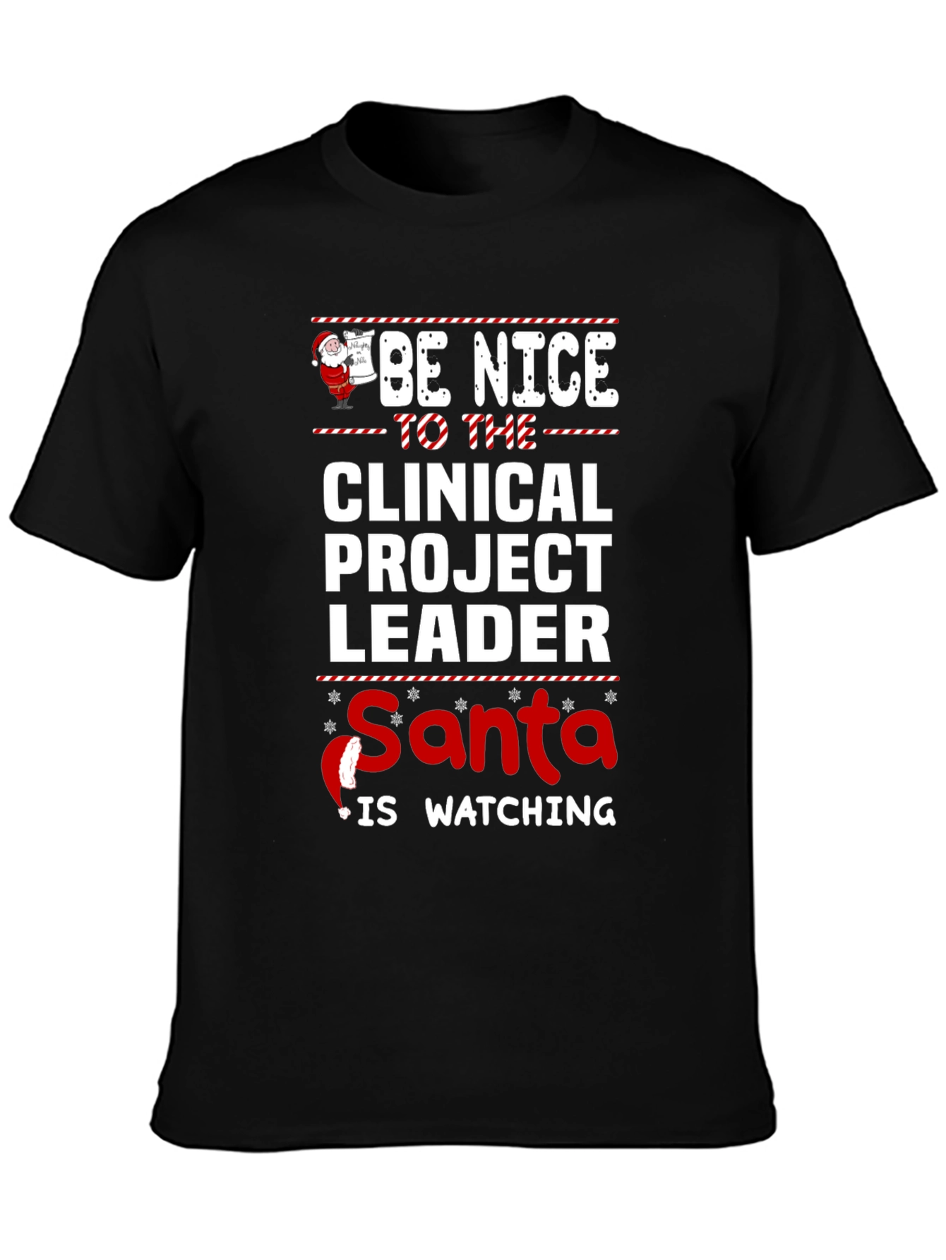 Be Nice to the Clinical Project Leader Santa T-Shirt