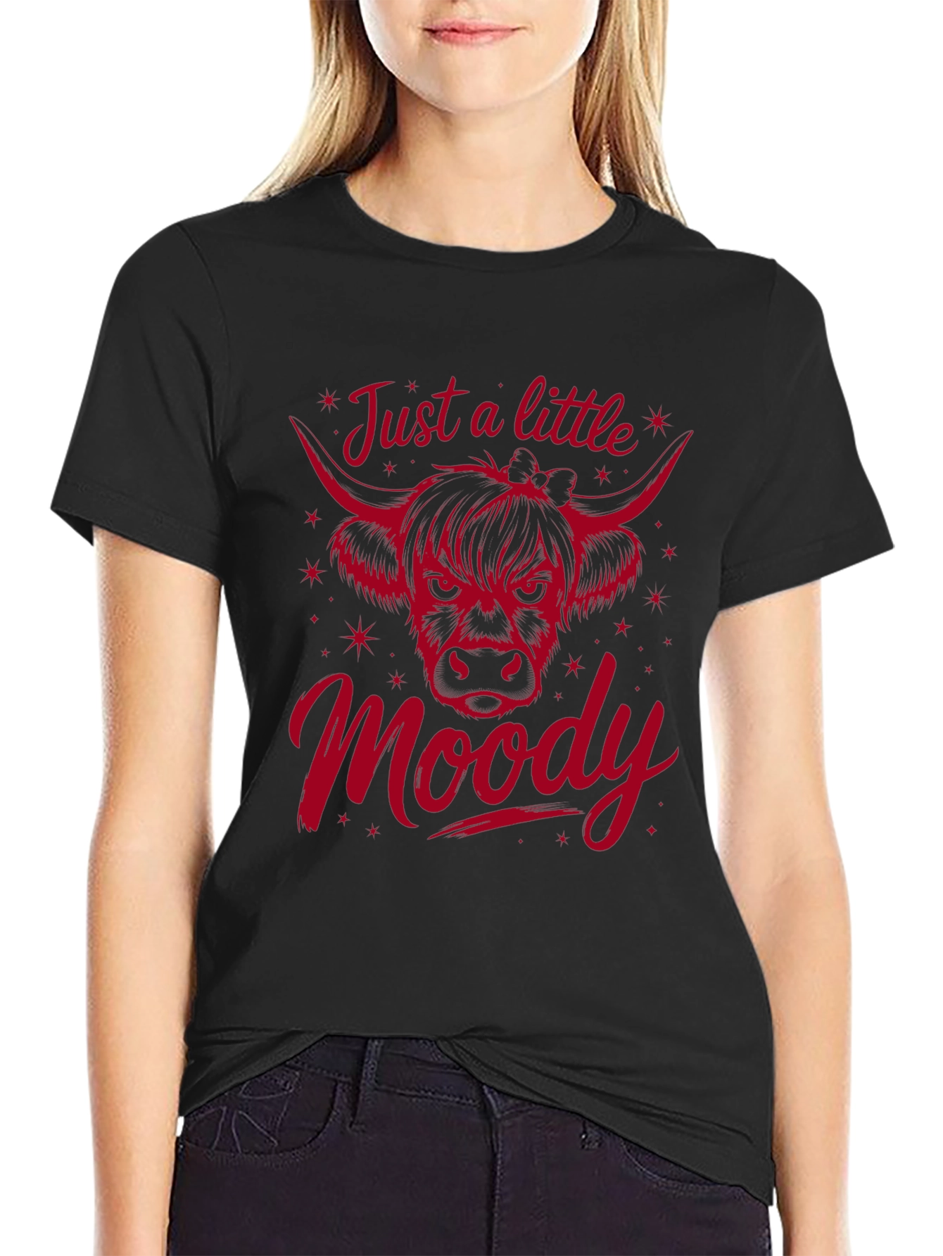 Just a Little Moody Cow Graphic Tee